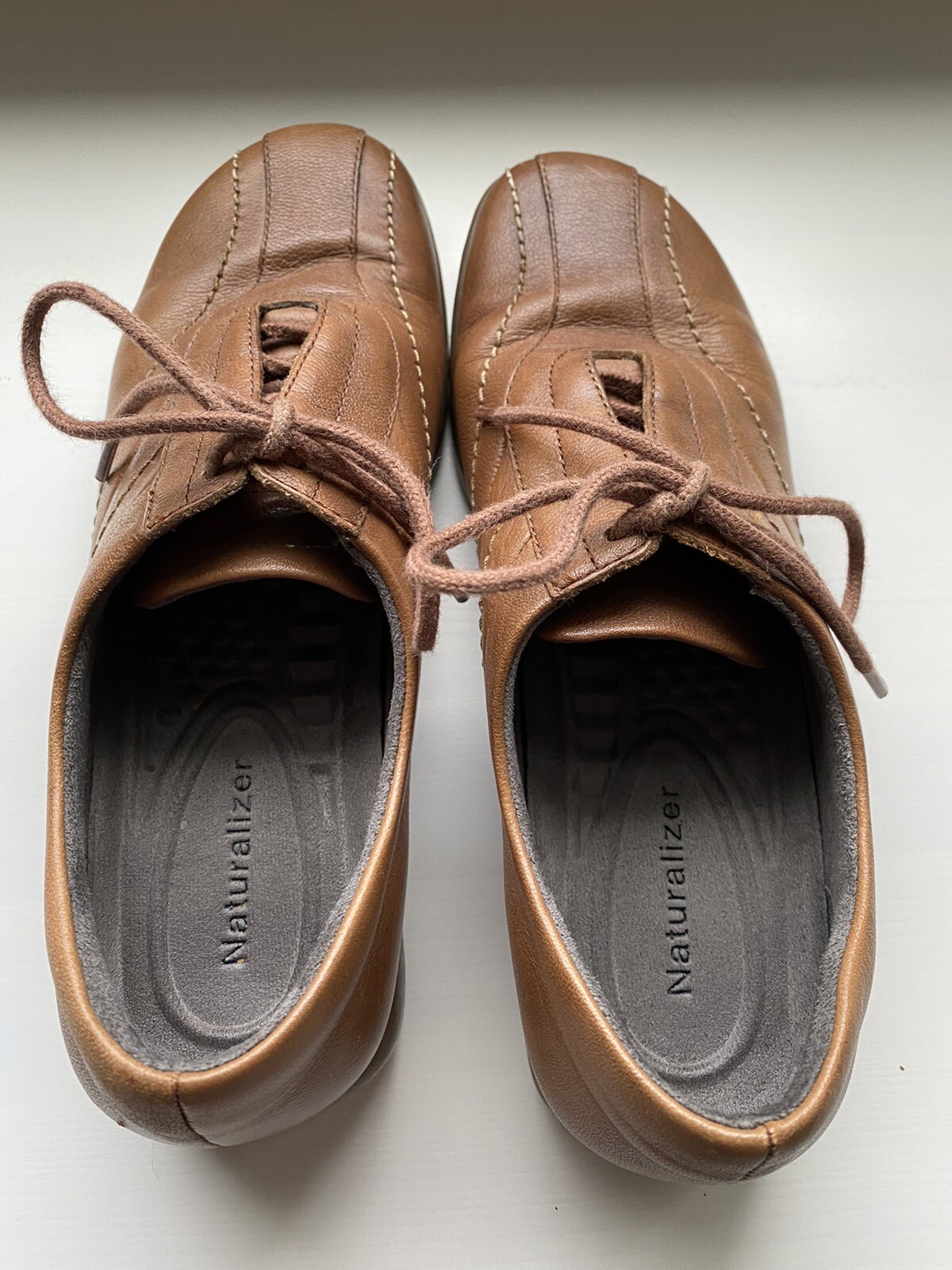 Naturalizer Shoes Skipper Saddle Tan Leather Comfort Women size 6 1/2 M #445NA94