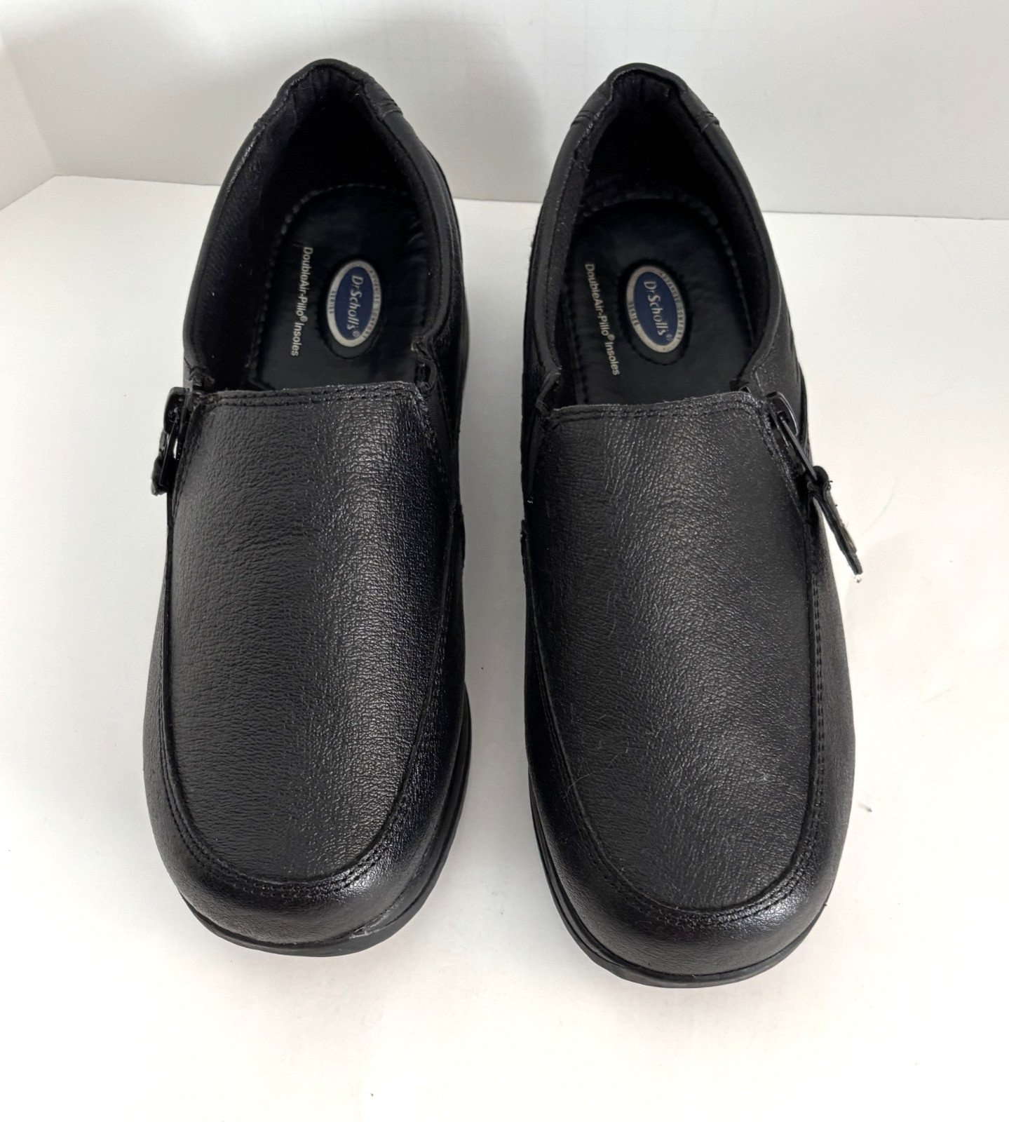 WOMEN’S SIZE 7W DR. SCHOLL’S BLACK LEATHER UPPER WORK SHOES