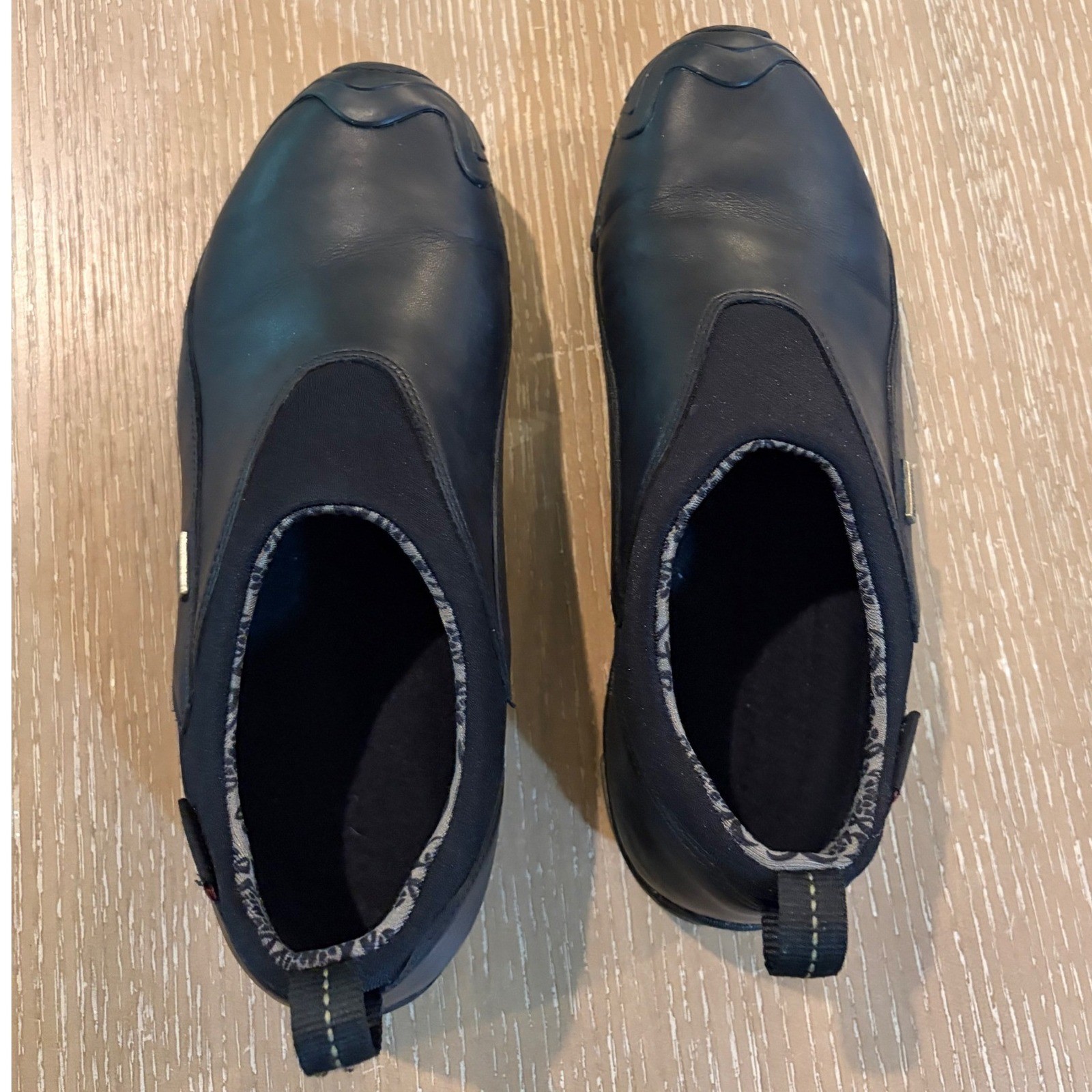 Merrell Polartec Smooth Black Leather Waterproof Slip-On Shoe US 7.5 Vibram