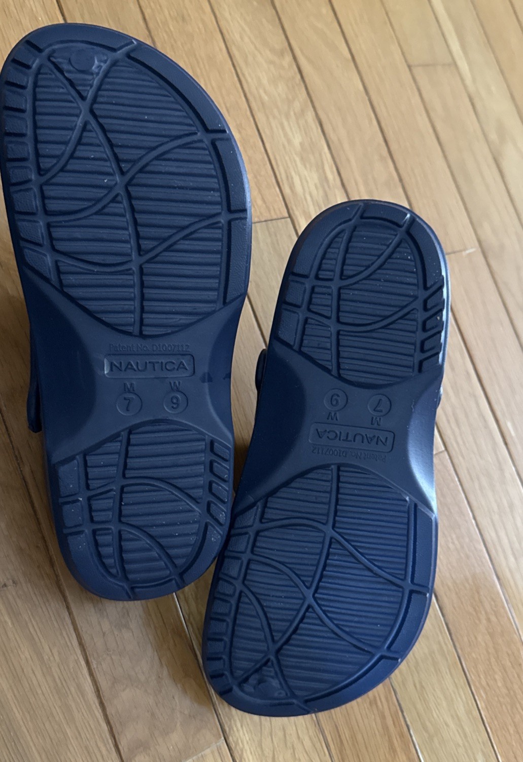 7M 9W Nautica Navy Blue Unisex Rubber Clogs Sports Sandal River Edge Slippers