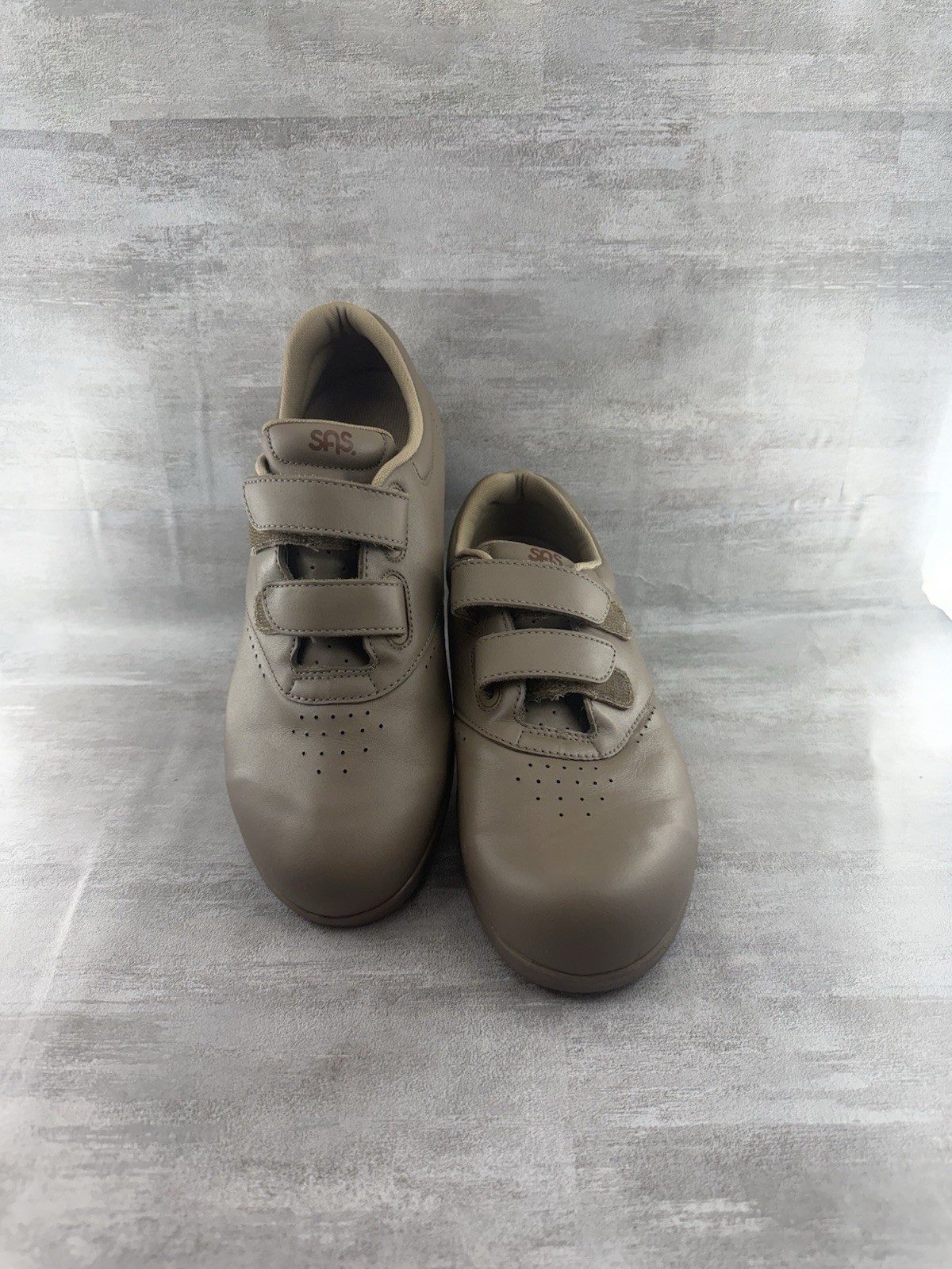 SAS Me Too EZ Straps Women’s 8 Wide Wide Walking Comfort Shoes Mocha Leather