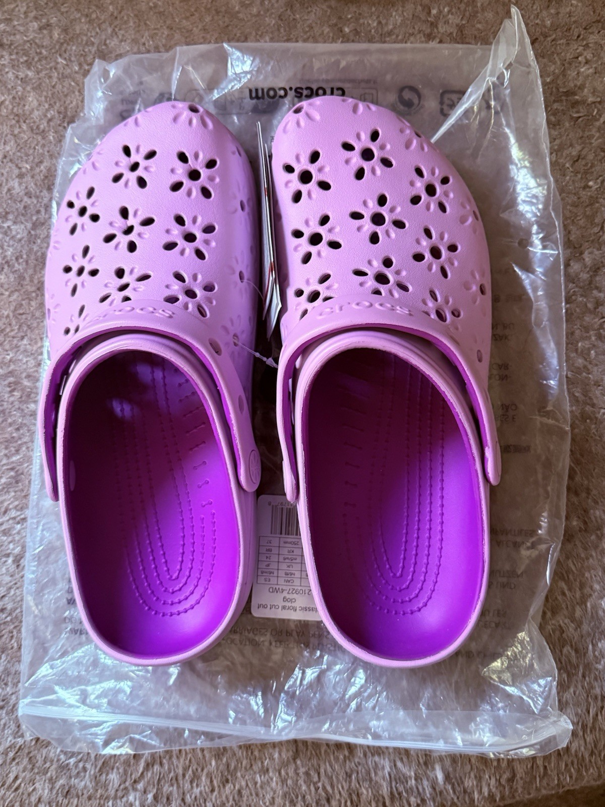 Crocs Floral Cut Out Elevated Clog