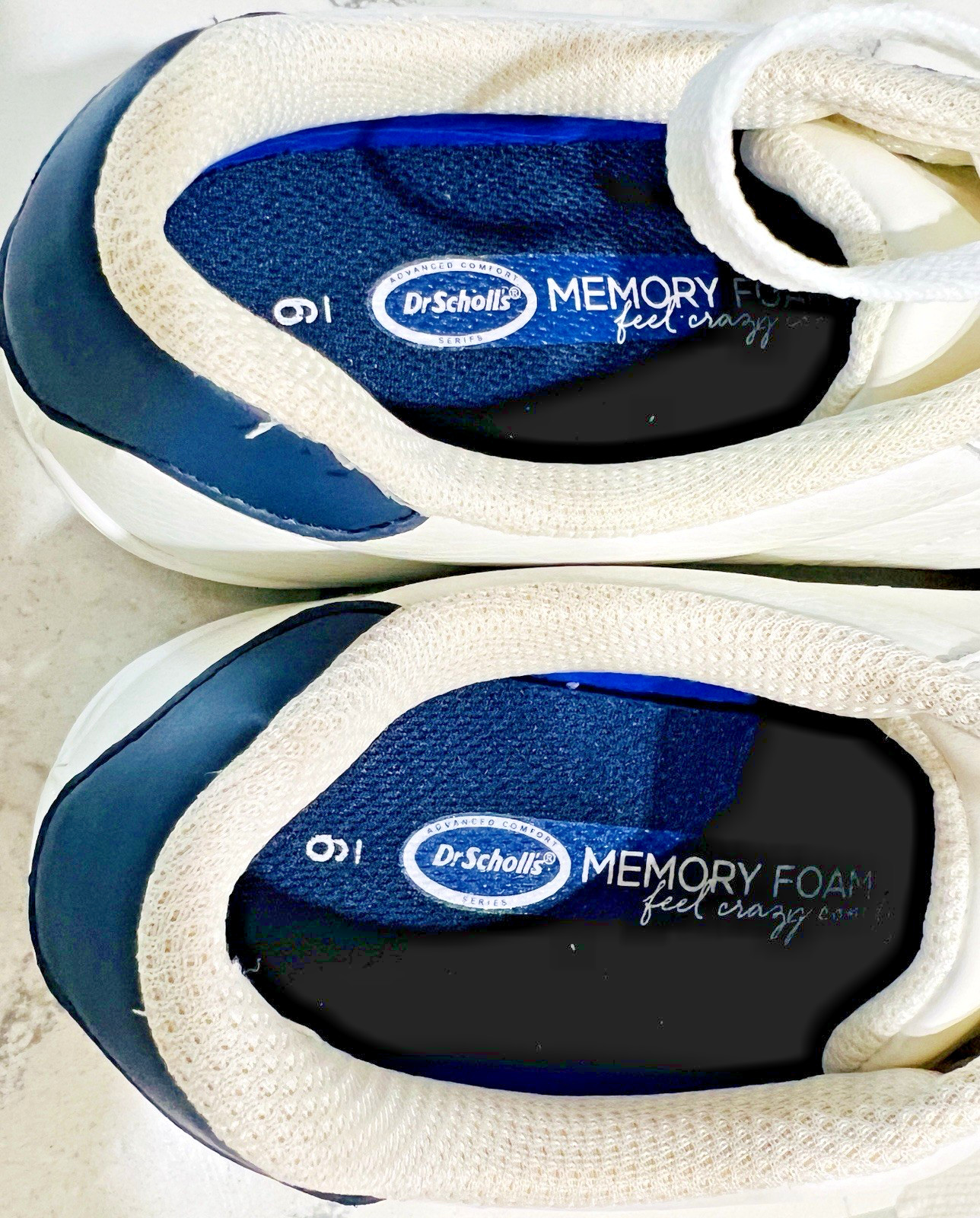 Comfort Walking Athletic Shoes Womens Sz 9 White Leather Dr Scholl’s WMDS4500003
