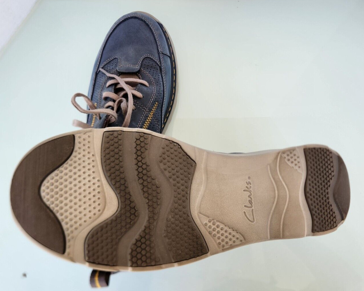 Clarks Charton Mix Navy Men’s Sneakers Shoes New Sz 15 M