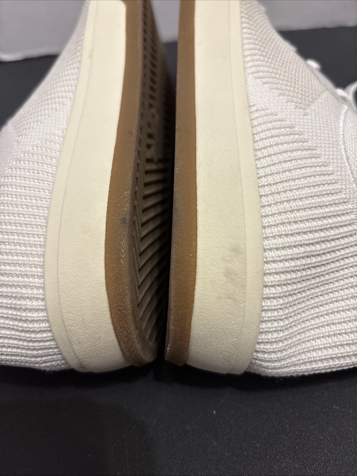 ROTHY’S Casual Shoes Womens Size 6 The Lace Up Blonde Cream Sneakers NO INSOLES