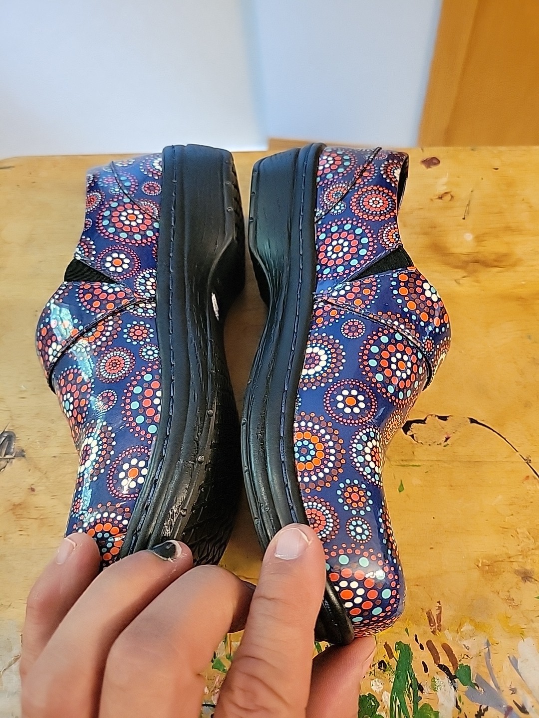 Klogs Mission Professional Womens Slip Resistant Work Clogs Size 7.5 Geometric