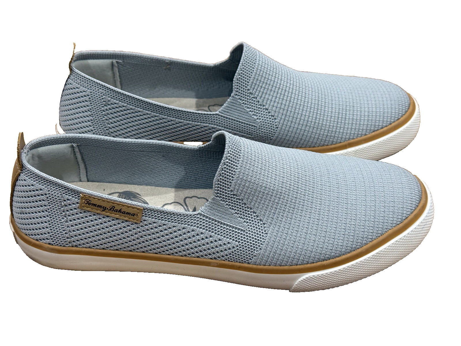 Tommy Bahamas Women’s Canvas Slip On Sneakers Gray/Brown Size 7.5 – Pre-owned