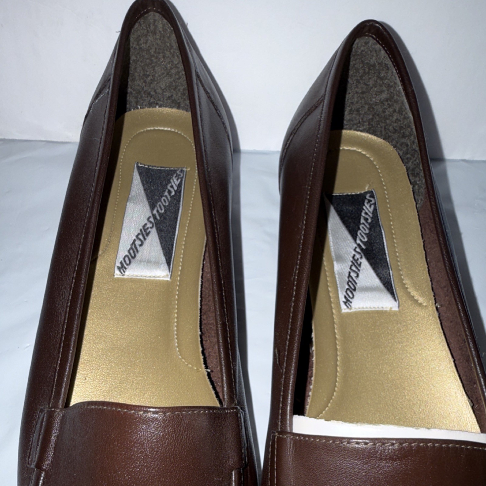 Mootsies Tootsies Peacock Brown Leather Comfort Loafer Women’s Shoes Size 9N