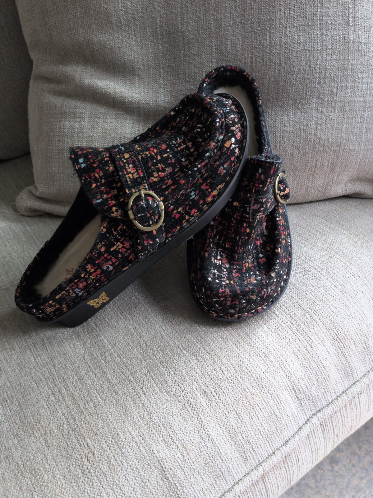 Alegria Brigid Women’s Posh Slip-On Geometric Pattern Mules Size 39EU