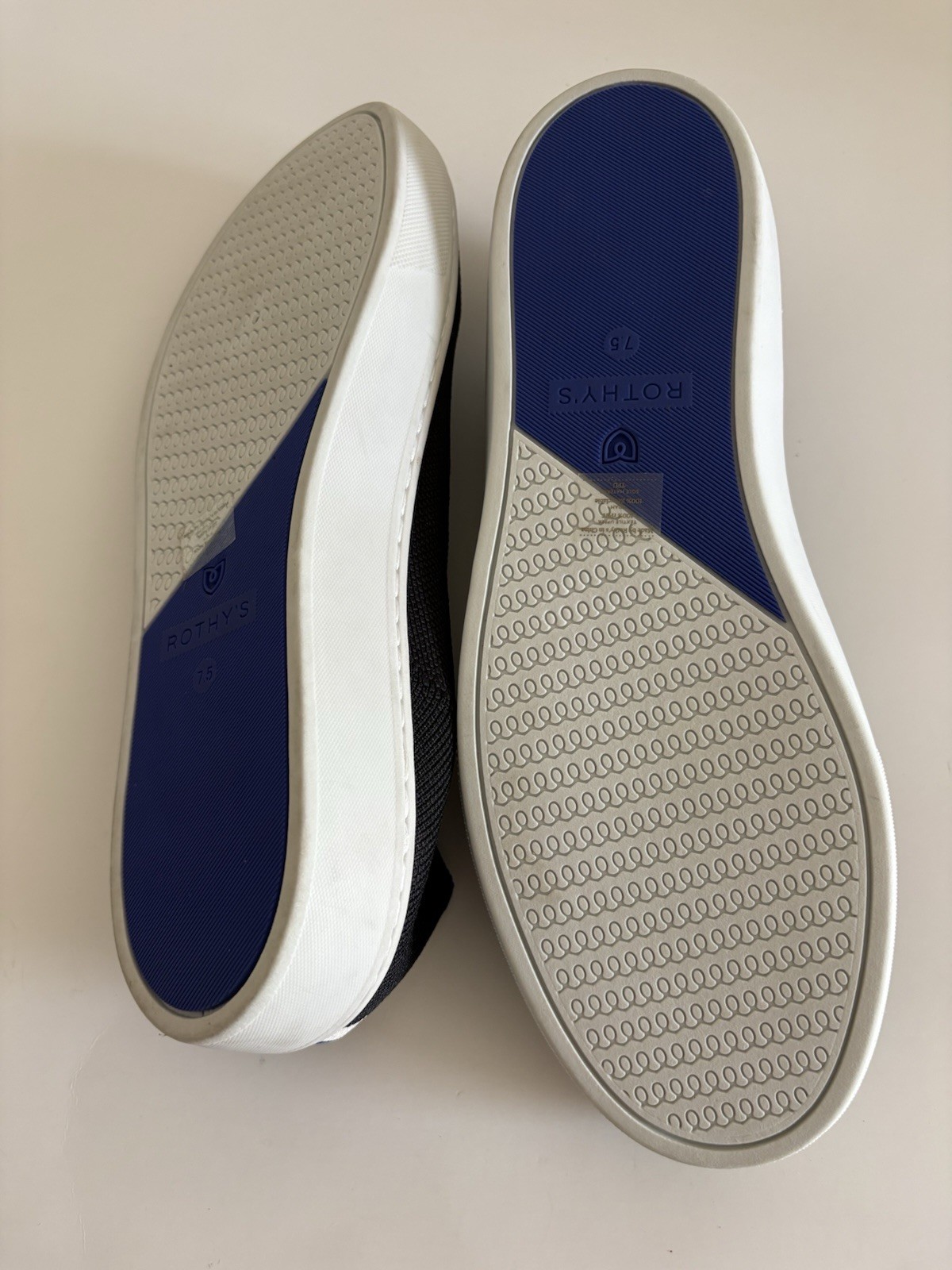 Rothy’s The Original Slip On Women’s Shoes Size 7.5 NEW With Insoles Black