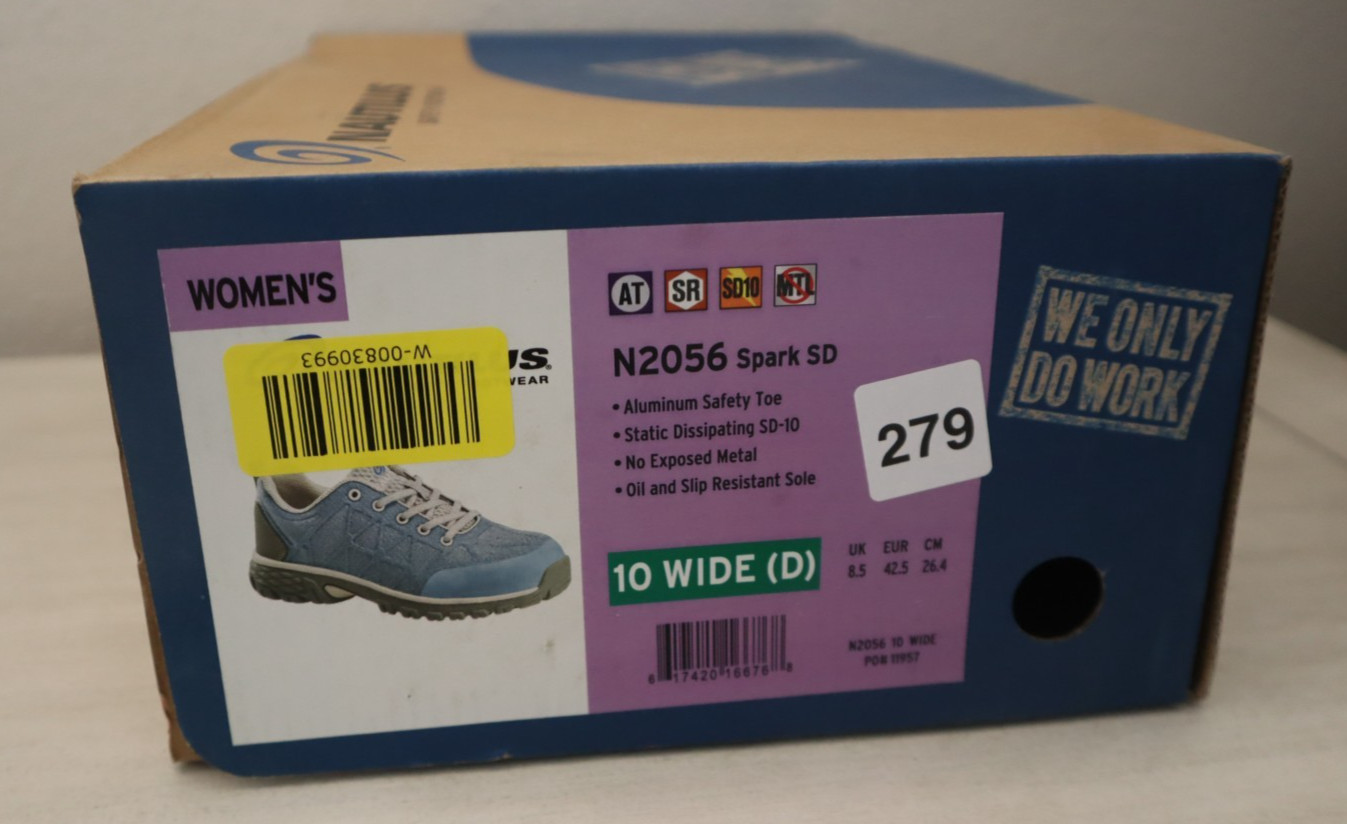 Nautilus N2056 Women’s Sz 10W Blue Spark Static-Dissipative Athletic Work Shoes