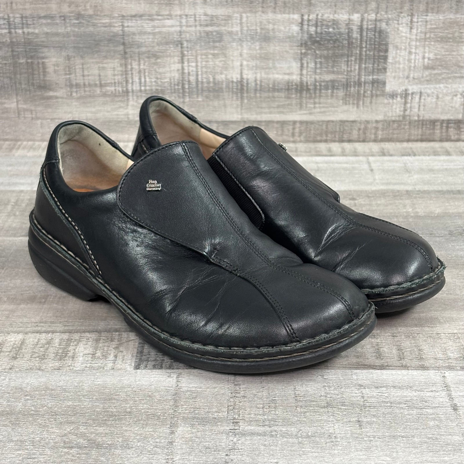 Finn Comfort Women’s Flagstaff Loafers Size US 8D EU 39D Black Germany