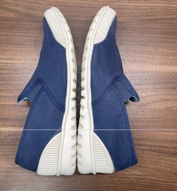 Cougar Shoes Slip On Canvas 10 Blue Snap Comfort Memory Cushion