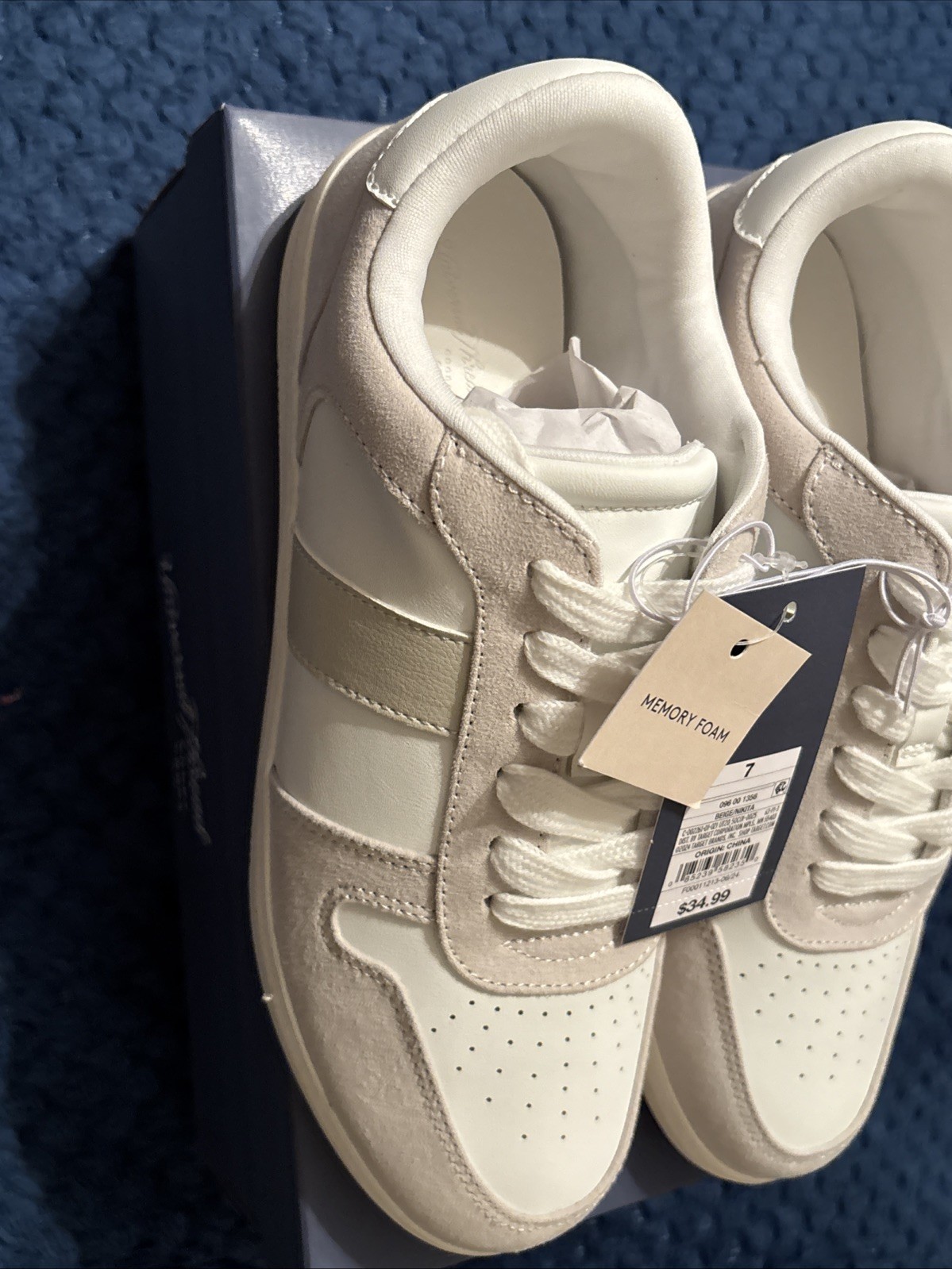 Universal Thread Women’s Nikita Beige/White Fashion Sneakers Size 7