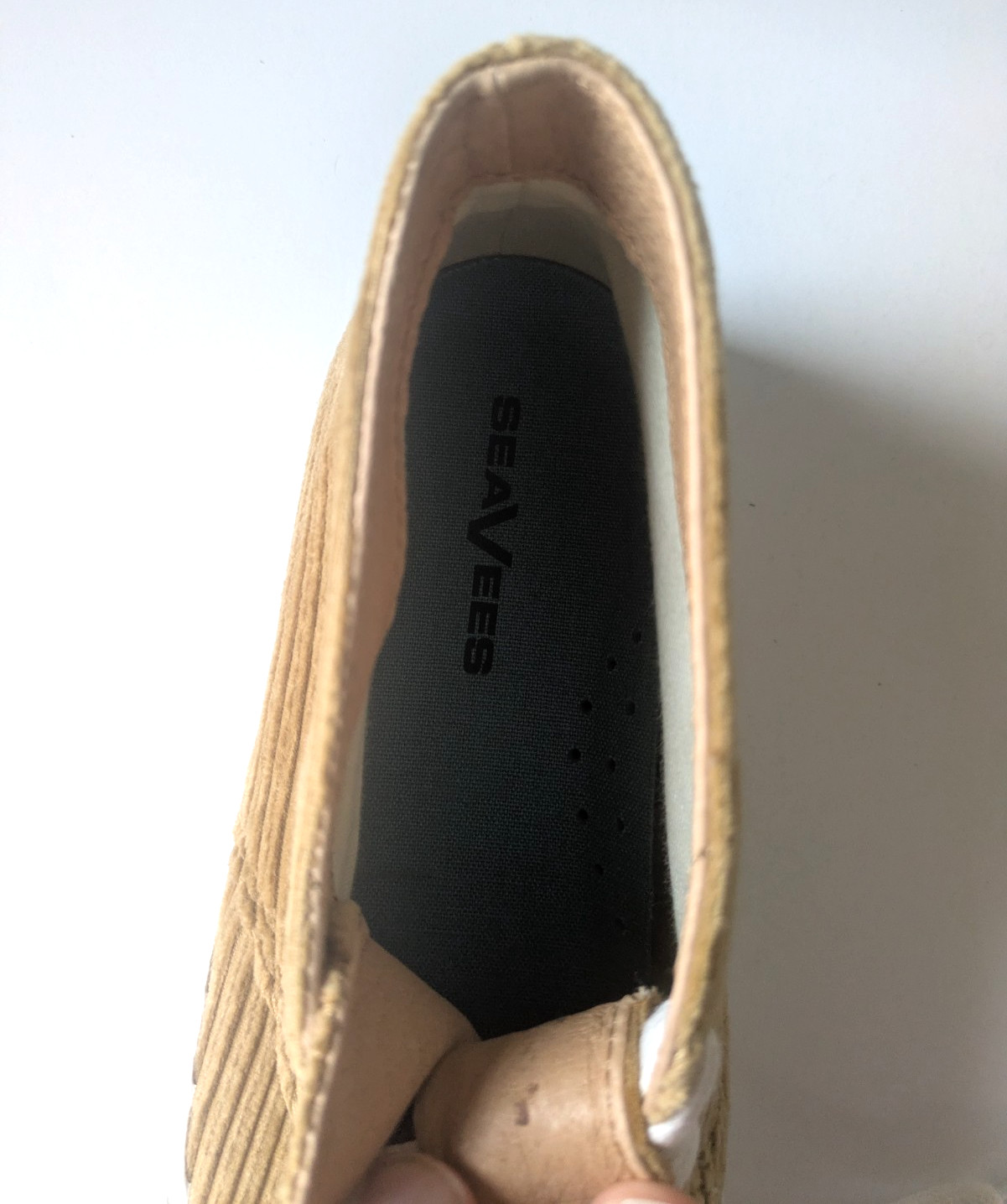 SeaVees Corduroy Maslon Desert Boot Women Size 8 Tan Slip On