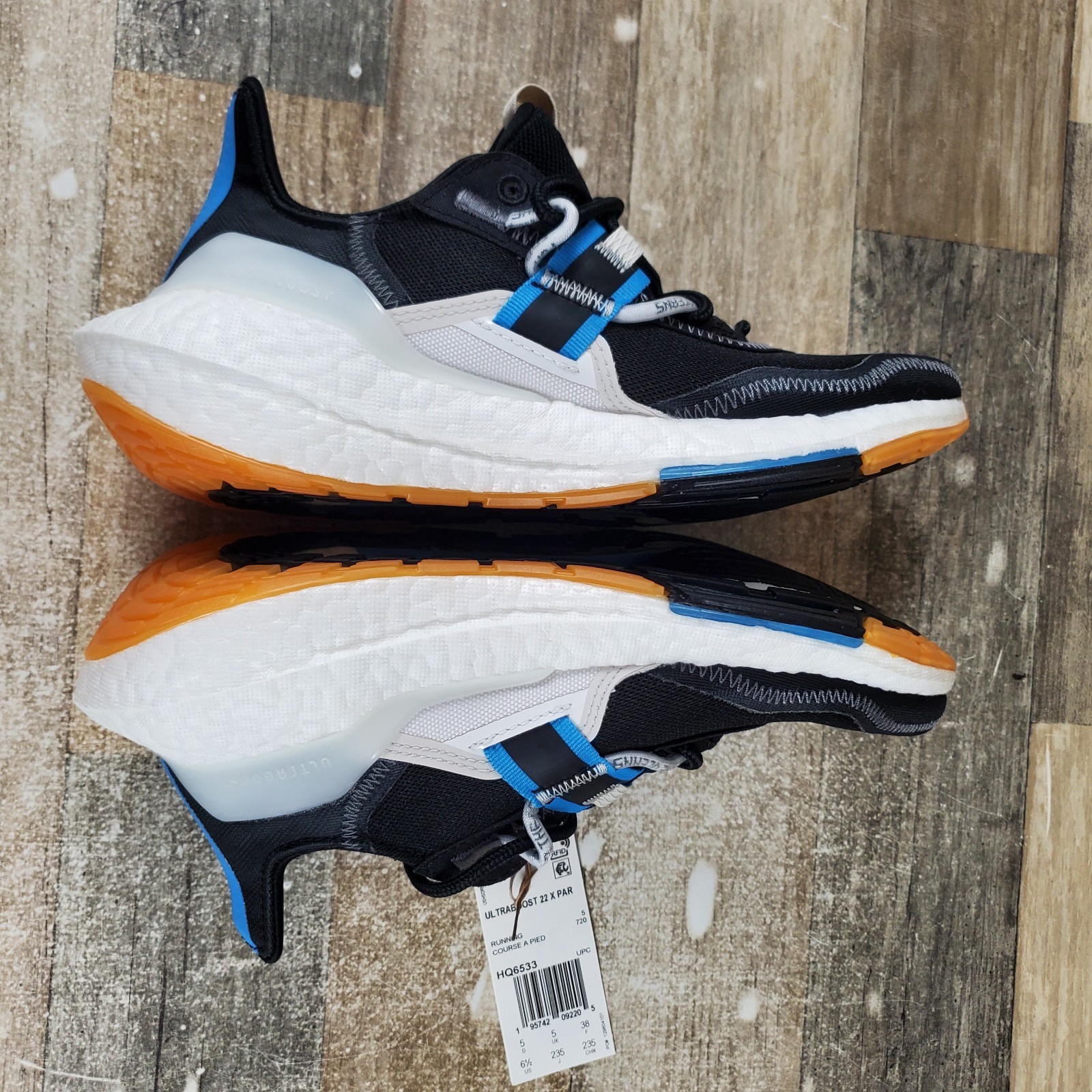 Adidas Ultraboost 22 X Parley Womens Shoes Sz 6.5 Black Lace Up Low Top Sneakers