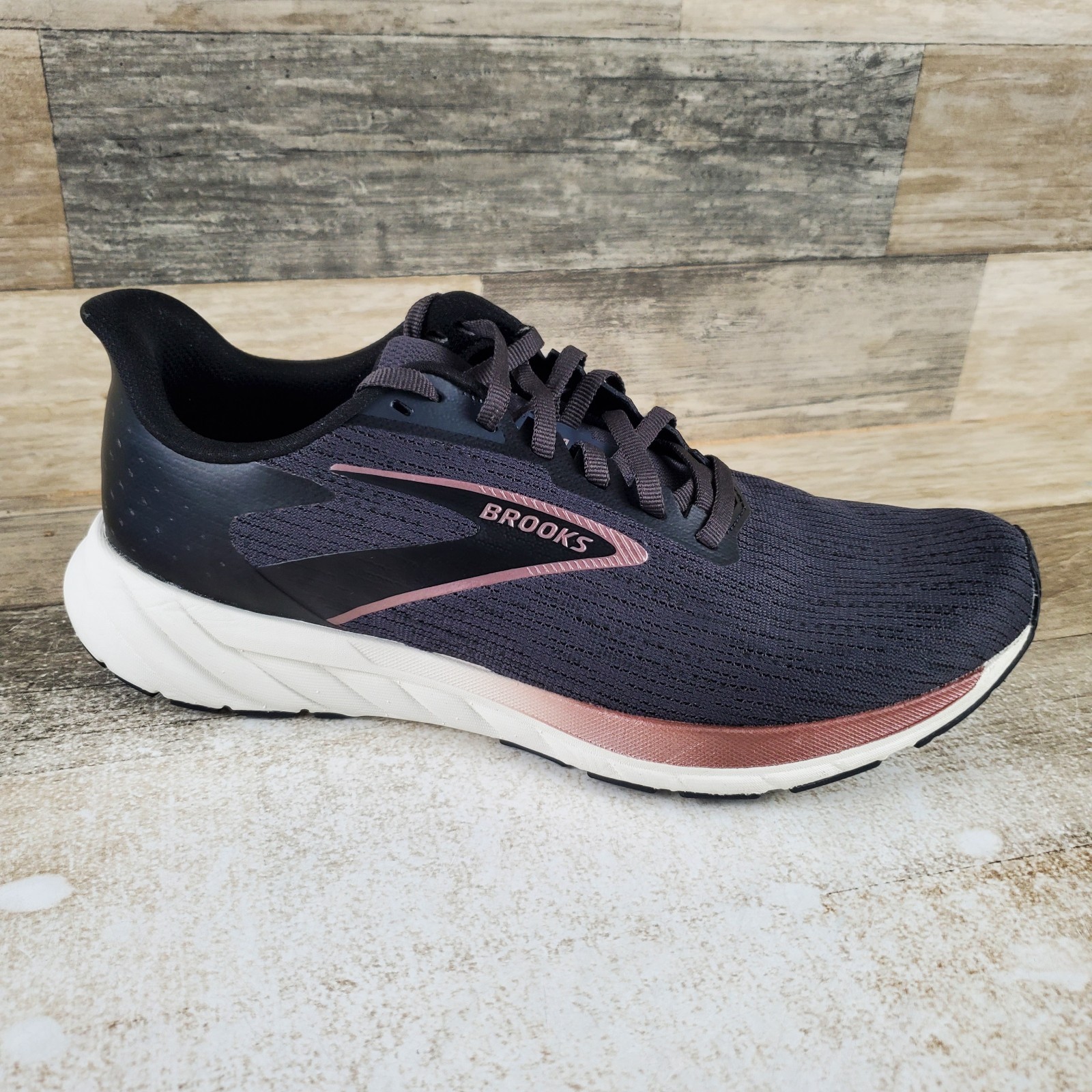 Brooks Anthem 7 Womens Running Shoes Sz 10 B Dark Gray Rose Gold Lace Up Sneaker