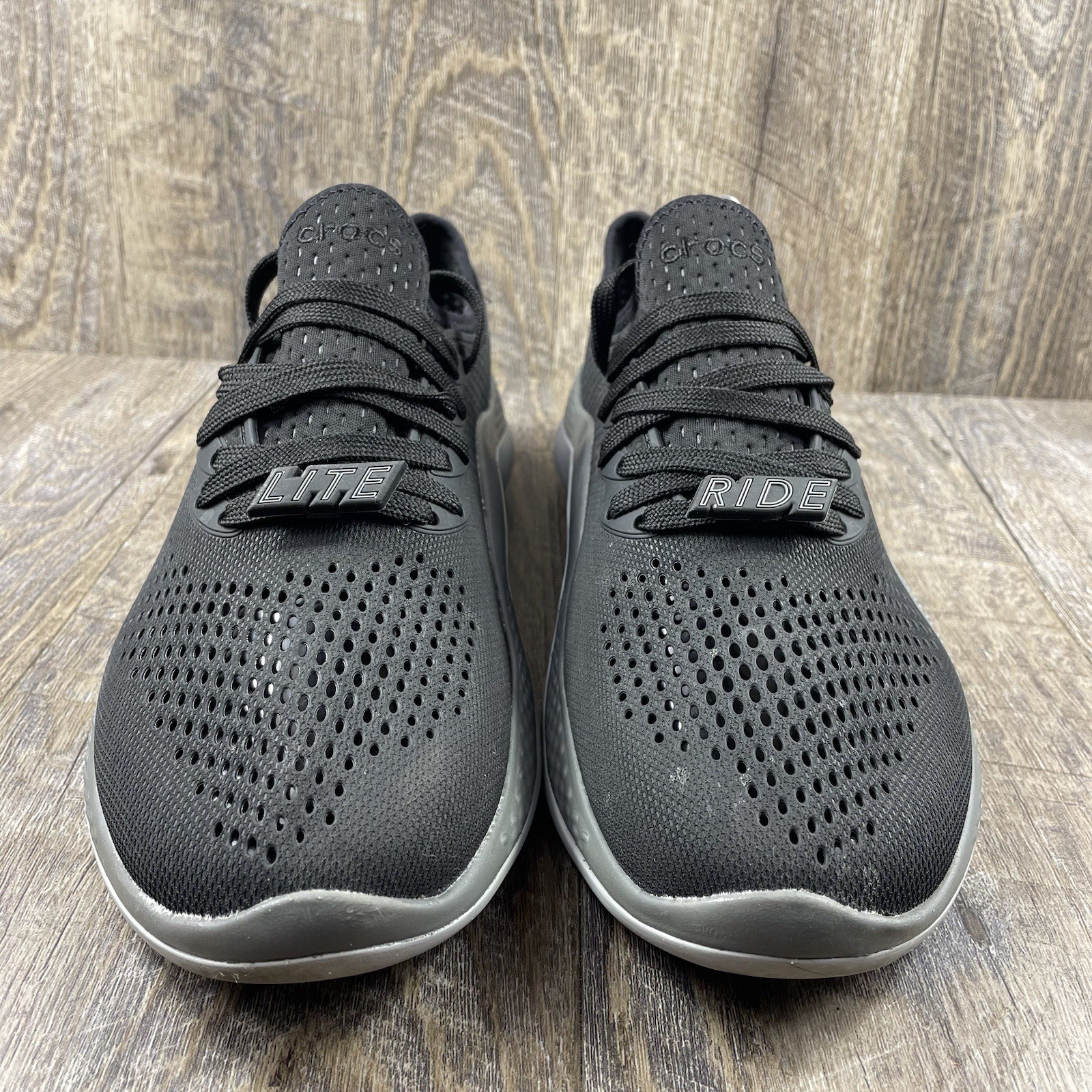 Crocs Literide 360 Pacer Shoes Womens 11 Black Slate Casual Comfort Walk 206705