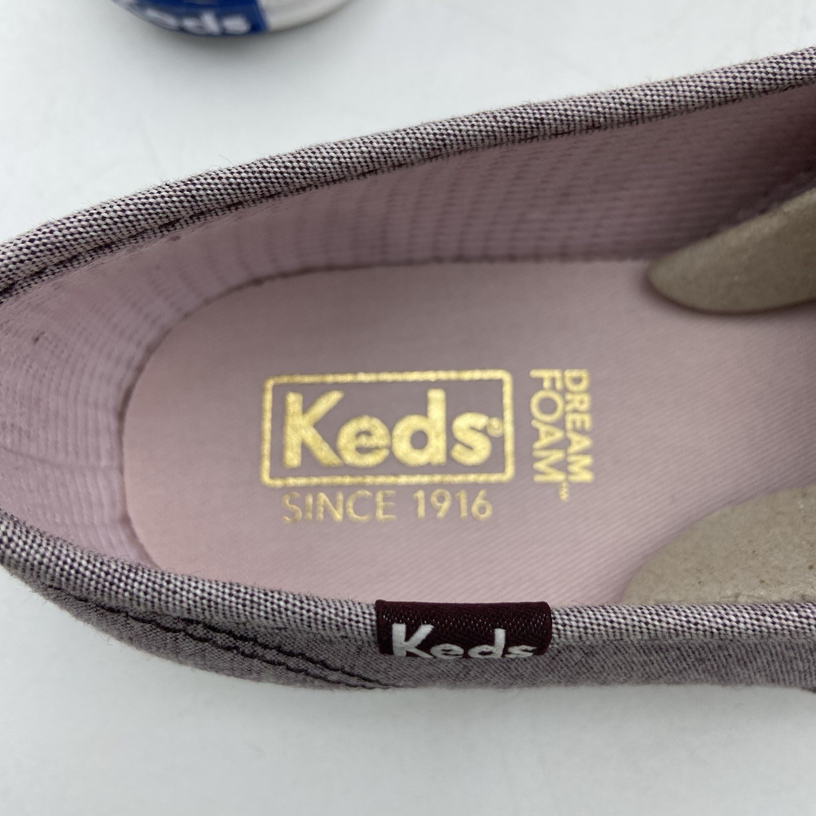 NEW Keds Women’s Champion Ticking CVS Heathered Burgundy Size 7.5