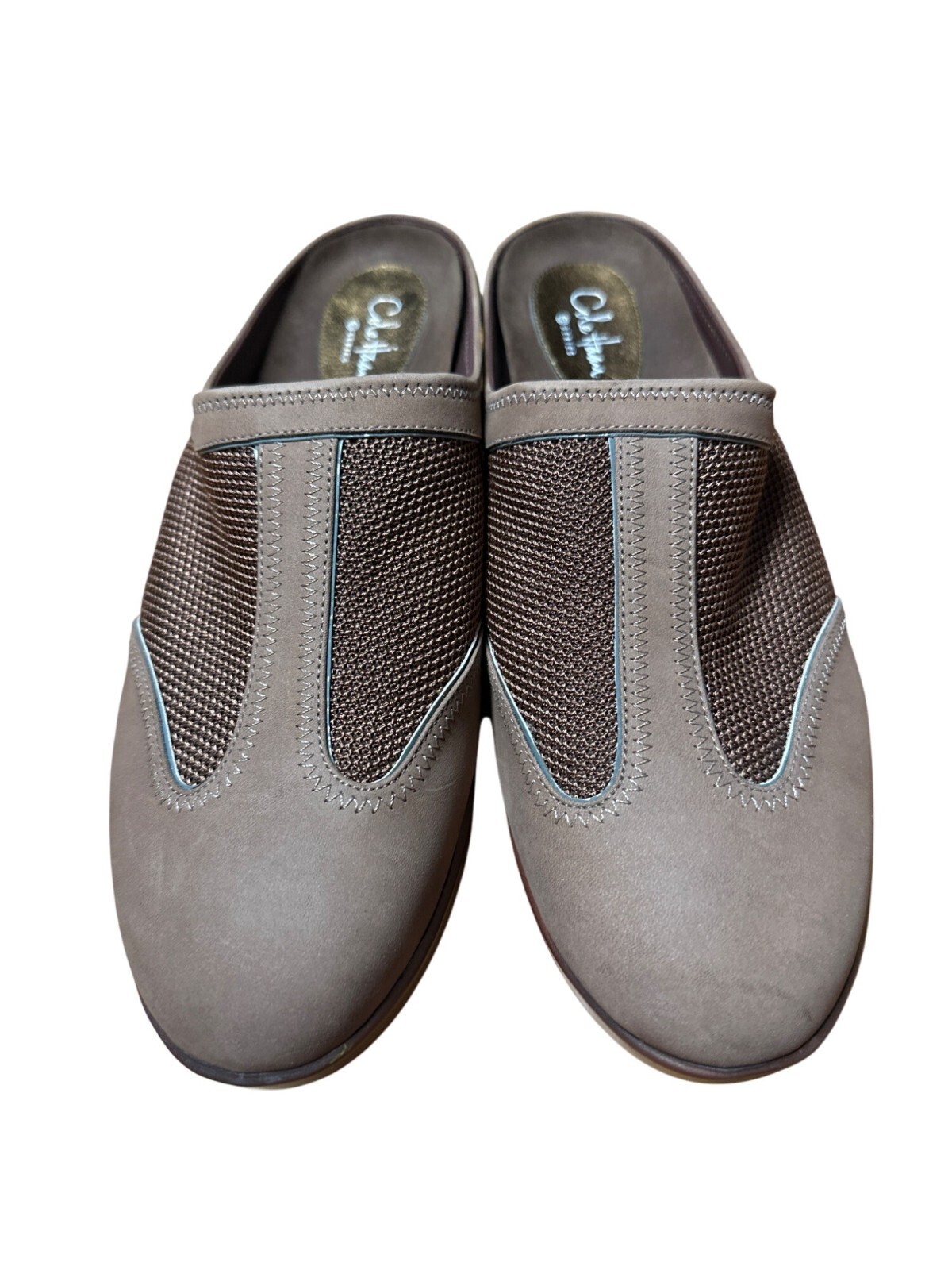 Cole Haan Air Bettie Womens Tan Mesh Slip-On Wedge Mules Size 9B