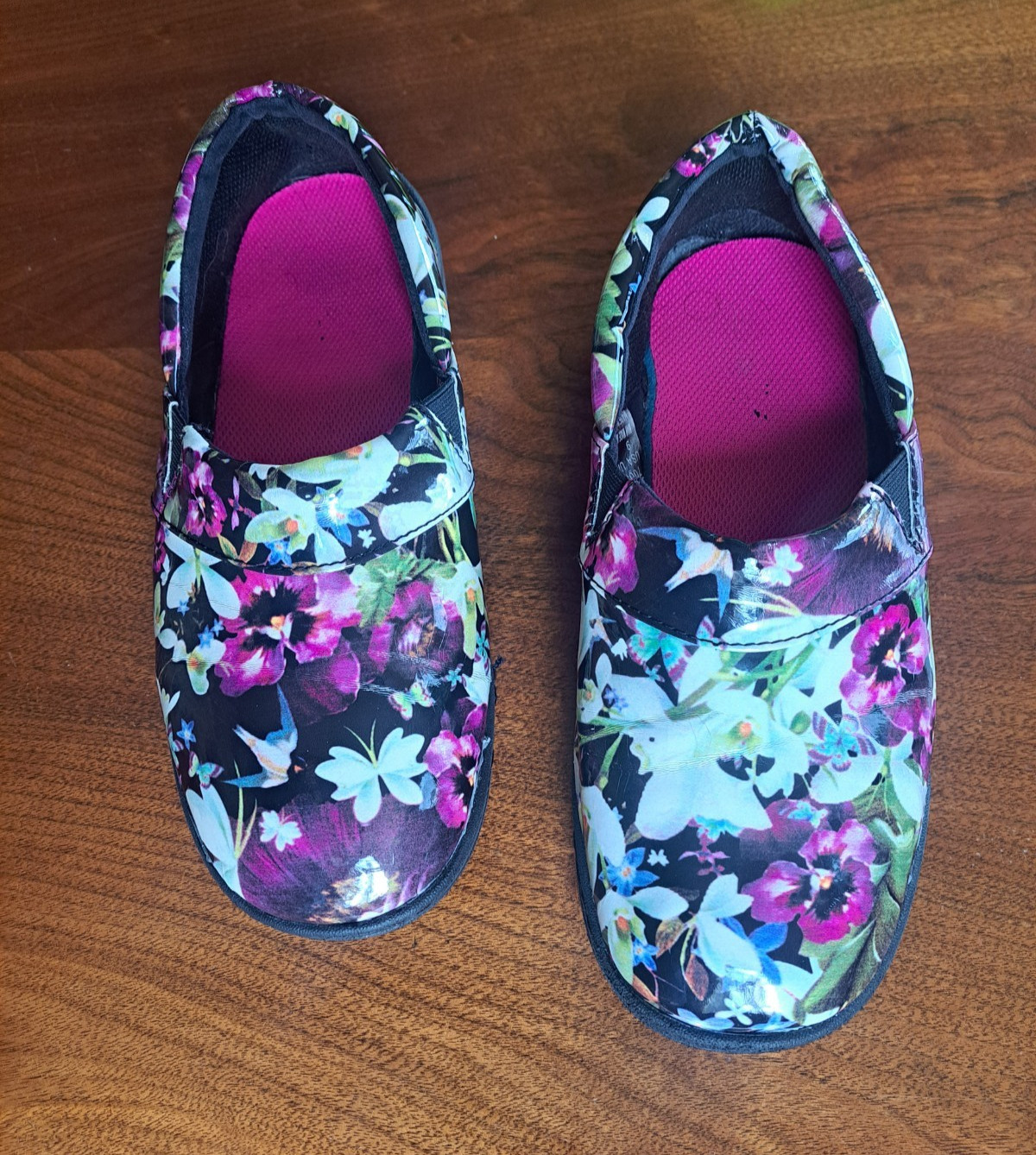Laforst Women’s Size 9 Anti-Slip Work Clogs Floral Pattern Shoes