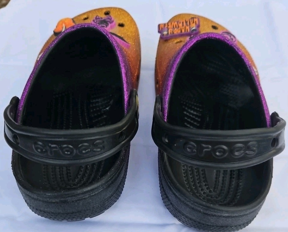 CROCS DISNEY HOCUS POCUS Glitter Classic Halloween Clogs Jibbitz M4 W6