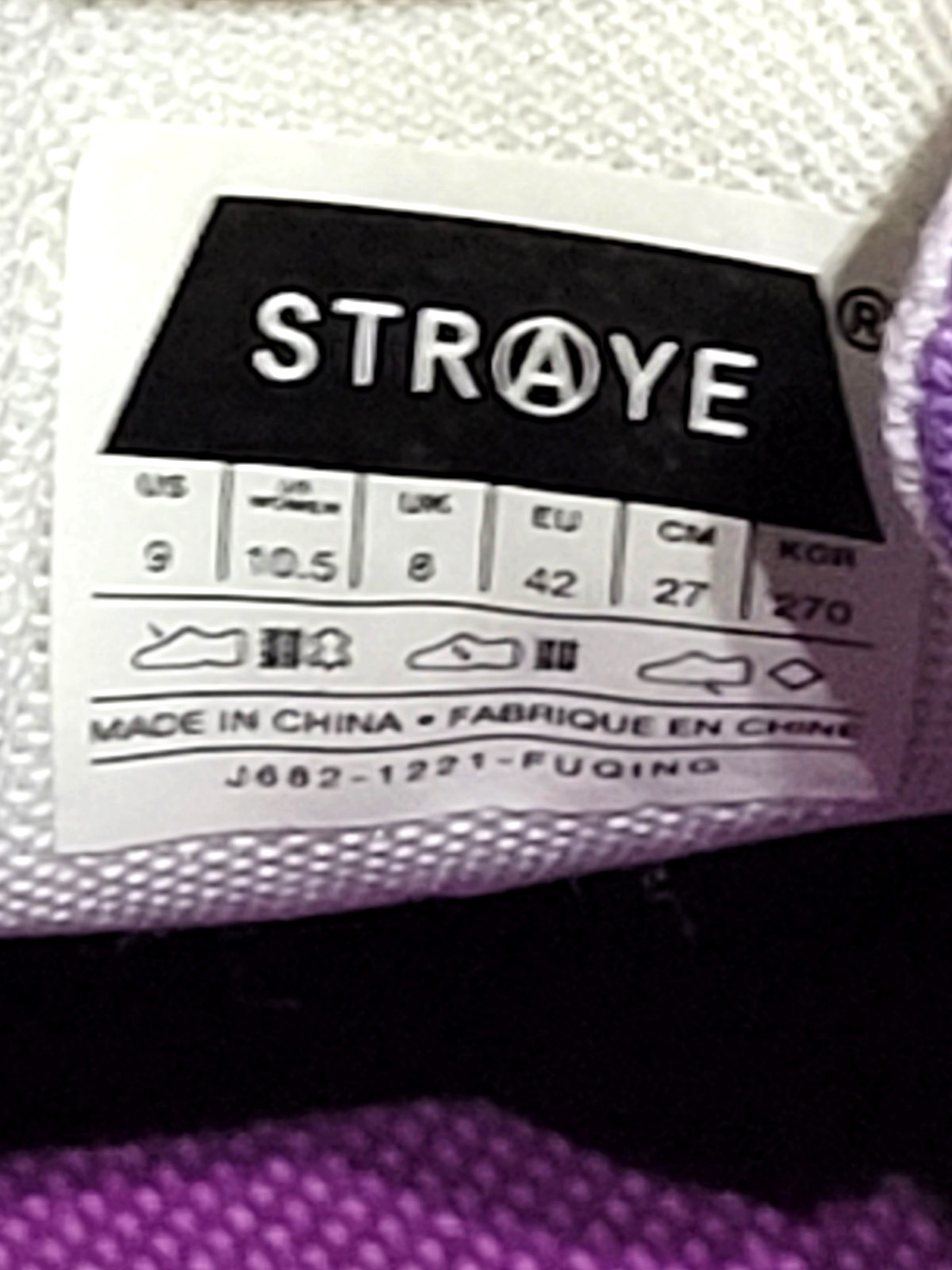 Straye Logan Mixed Rag Size 10.5 Women’s Purple Pink Skate Shoes Men’s 9
