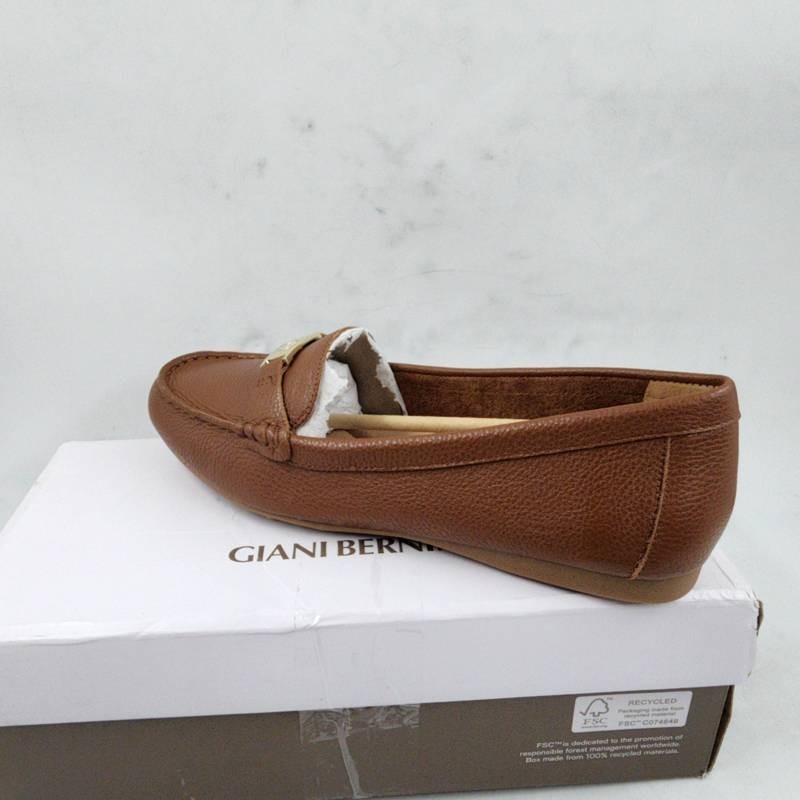 Giani Bernini Dailyn Slip On Driver Loafers Women’s 9M Saddle Brown Leather