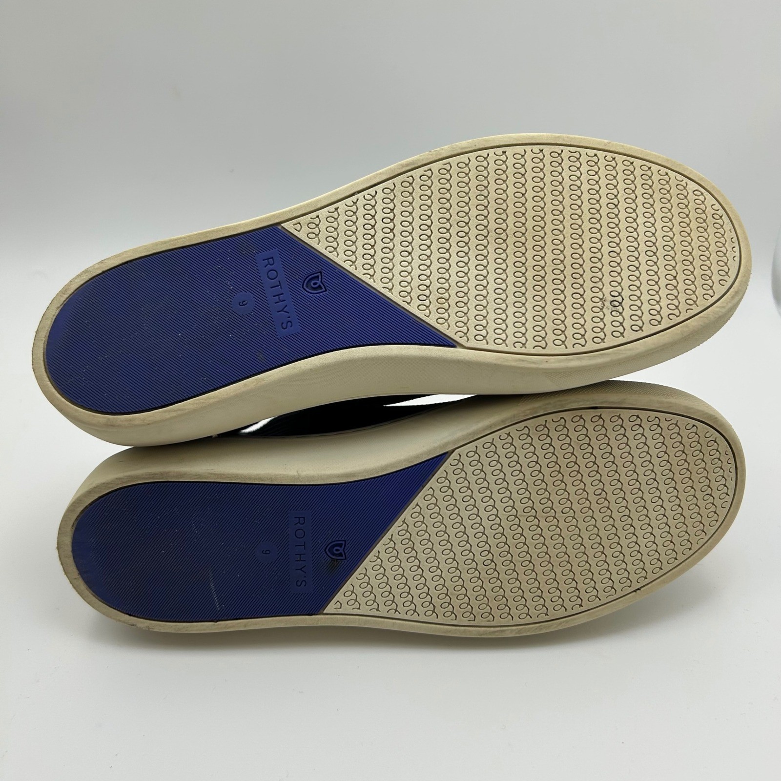 Rothy’s Chelsea Sneaker Women 9 Navy Blue Knit Slip On Sustainable Casual Comfor