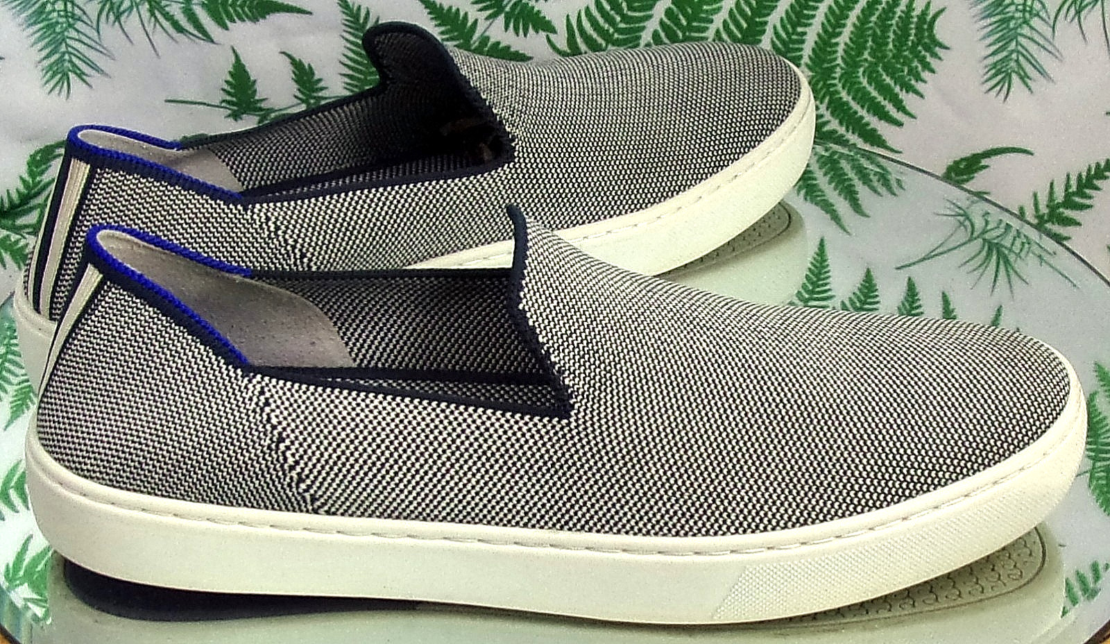 ROTHY’S THE ORIGINAL SLIP ON ANCHOR FABRIC SNEAKERS COMFORT SHOES US WOMENS SZ 9
