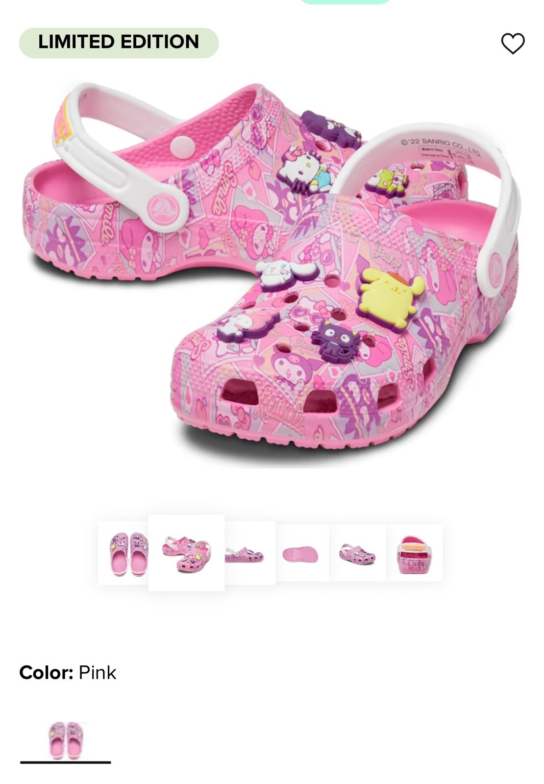 NWB HELLO KITTY AND FRIENDS CLASSIC CLOG, Size M4/W6
