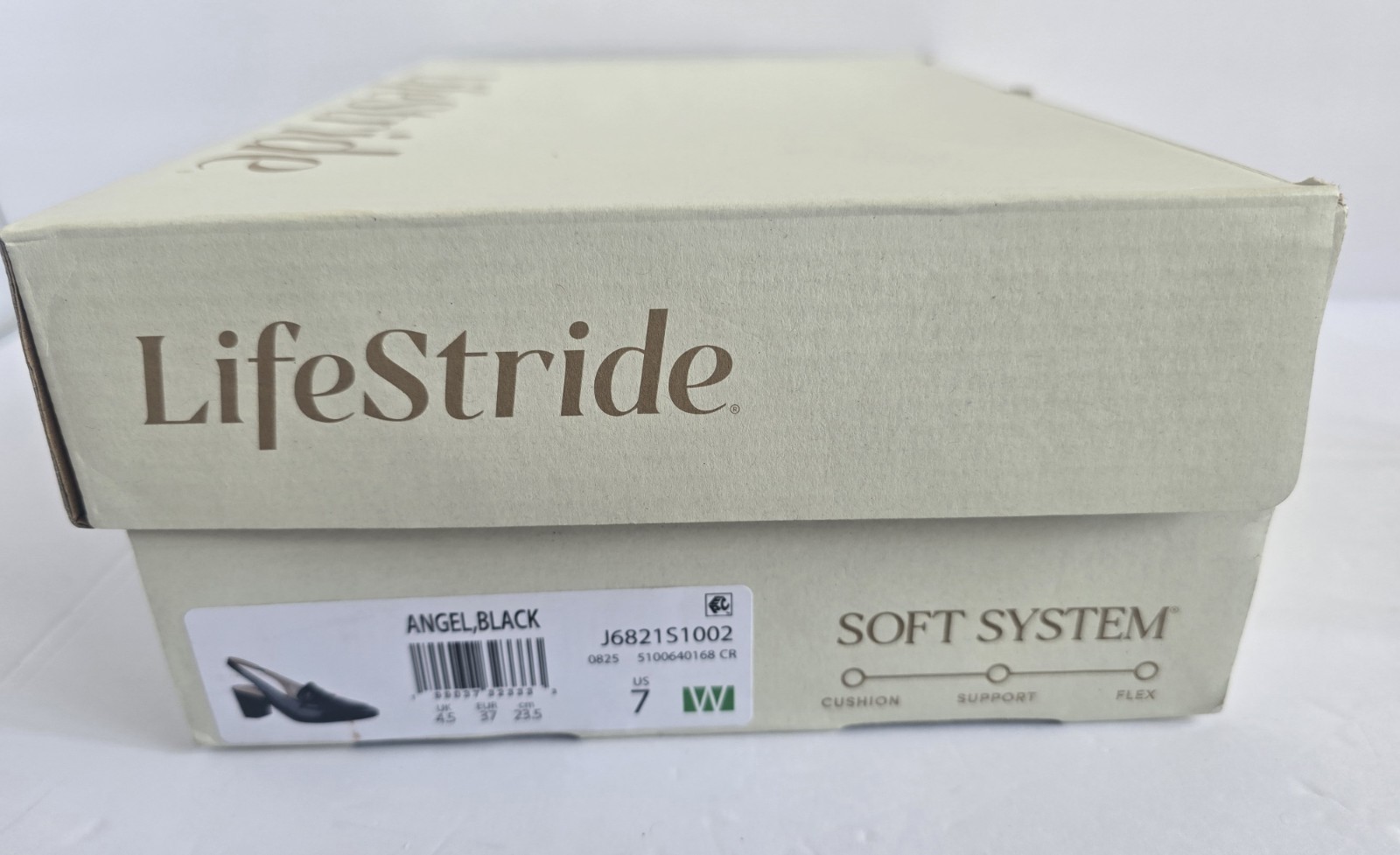 LifeStride Angel Pointed Toe Comfort Block Heel Slingback Pumps Size 7 Wide NIB