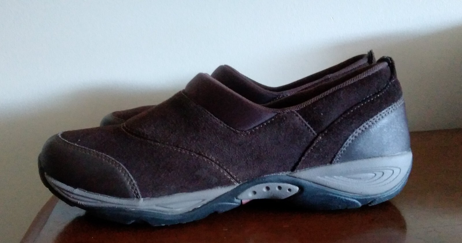 Easy Spirit Explore 24 Brown Suede/Textile Slipon Womens 9N/40 Comfort Shoes