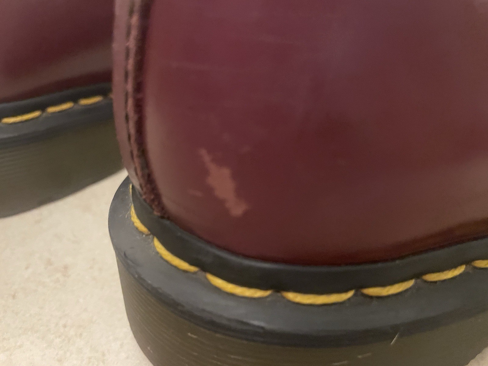 Dr. Martens Women’s Burgundy Leather Lace-Up Oxford Shoes Round Toe US 6 EU 37
