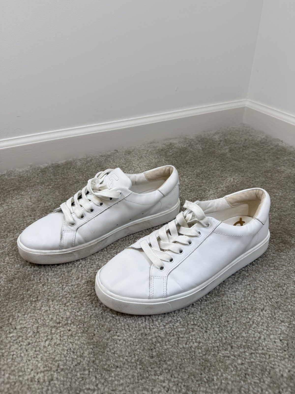Sam Edelman Womens Ethyl Lace Up Sneaker Size 9.5 White Classic Casual Preppy