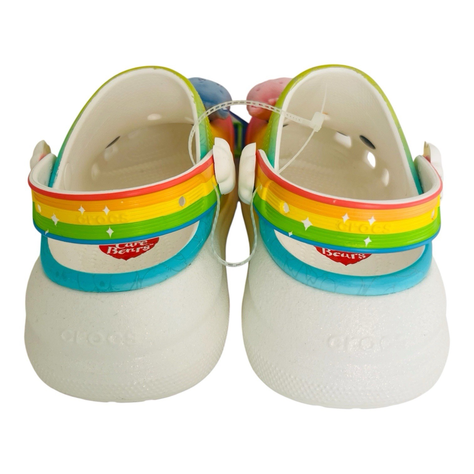CROCS X Care Bears Platform Crush Clogs ‘Light On’ Mens 5 Womens 7 Rainbow