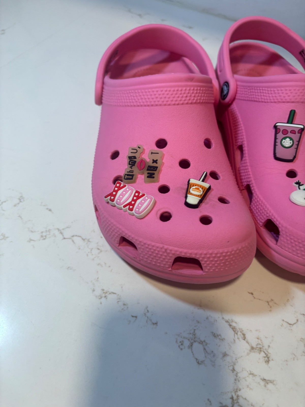 Crocs Womens Shoes Size 9 Pink Rubber Activewear Slip Ons