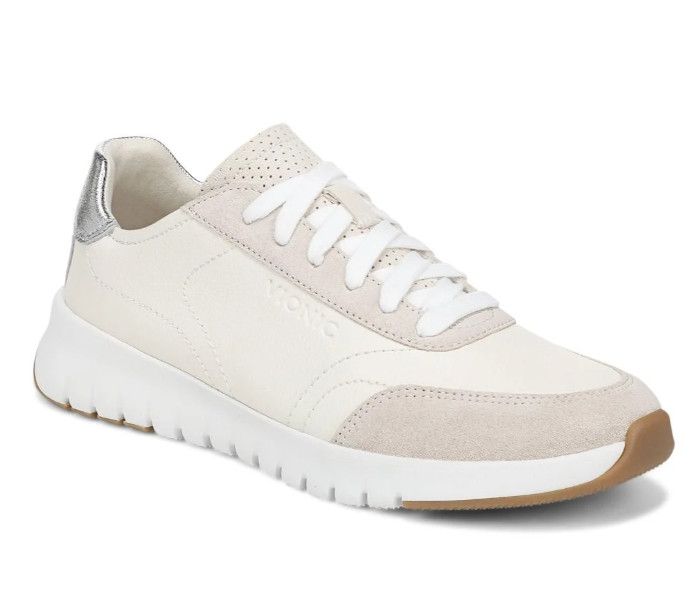 New! Vionic Uptown Sneaker – Ivory Leather