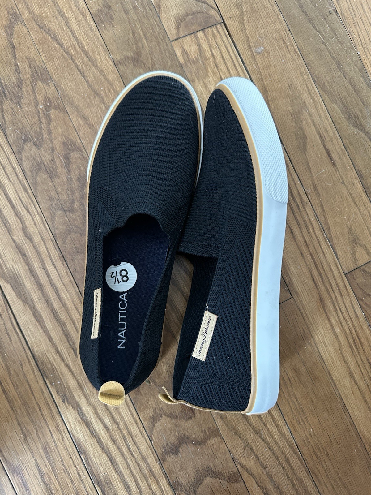 Nautica “Tommy Bahama” Slip On Shoes Sz 8.5 M Black Textile Upper