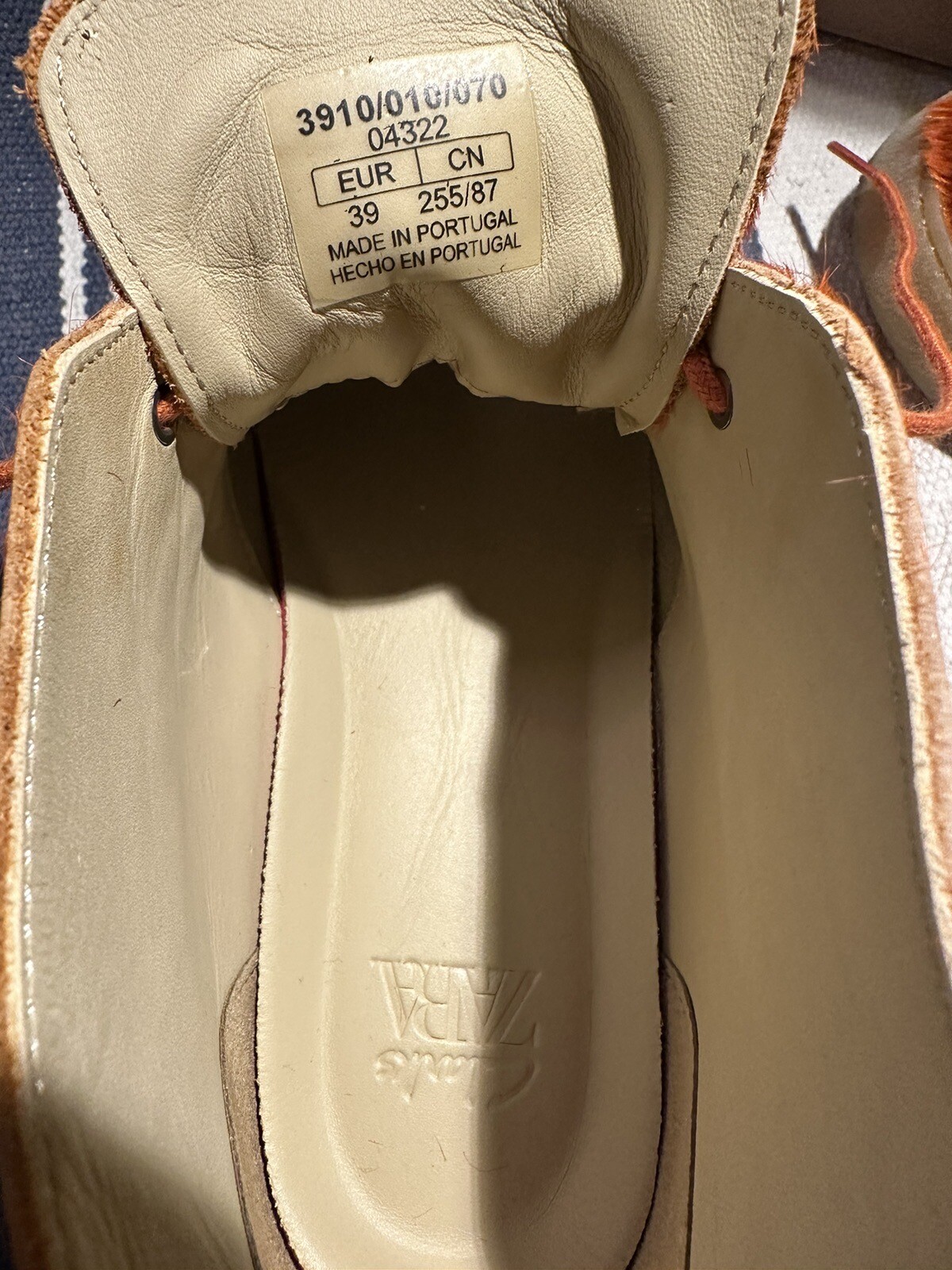 ZARA DESERT COAL BOOTS ORANGE CLARKS X ZARA LEATHER ANLKE BOOTS SHOES 39