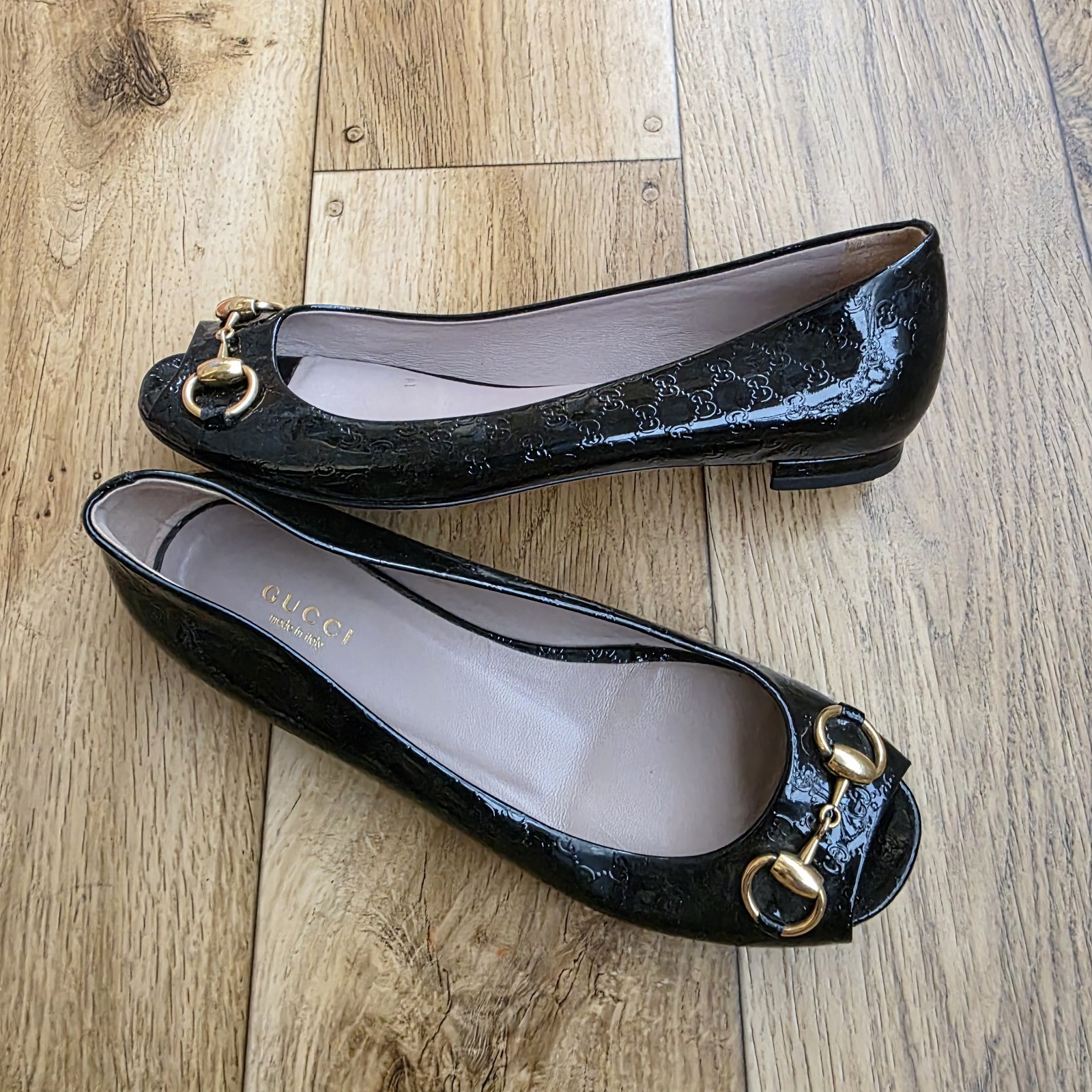 GUCCI HORSEBIT MICROGUCCISIMA BALLET FLATS SIZE 37 EU, 6.5 US, 4 UK