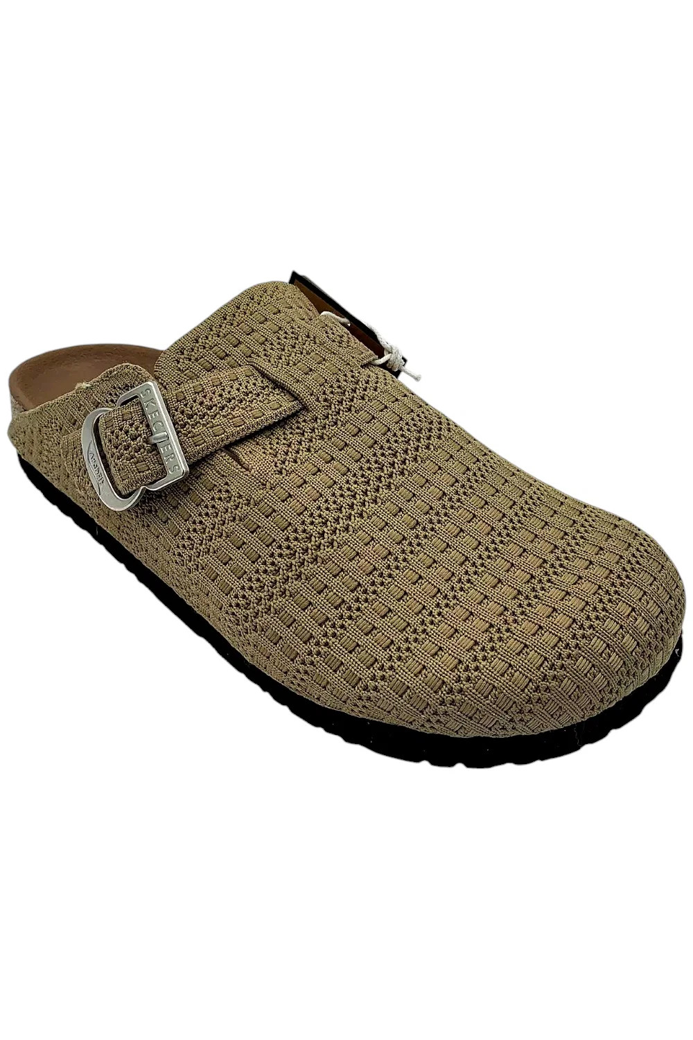 Skechers Women’s Arch Fit Granola Recycled Knit Mules Too Late Taupe