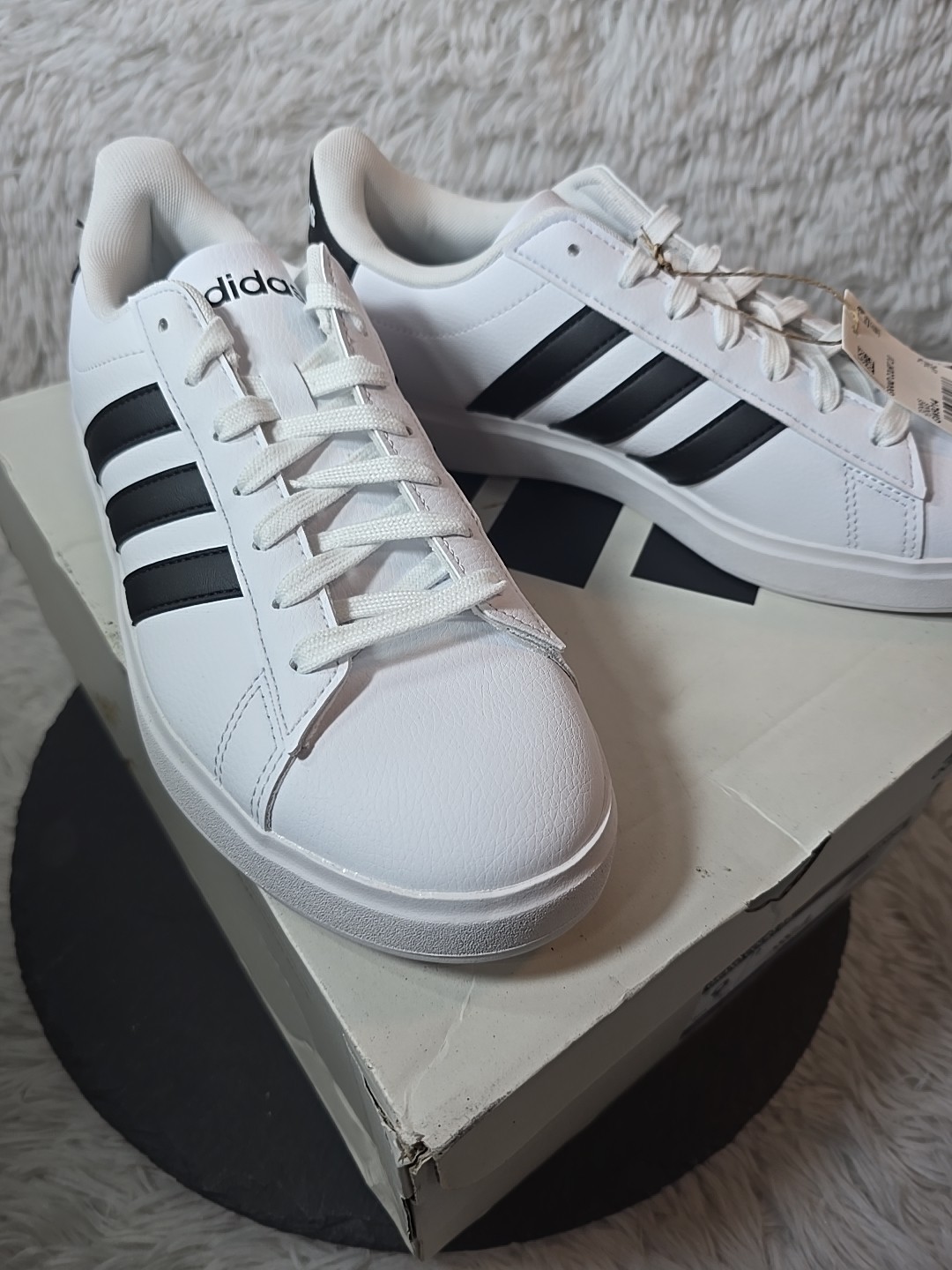 Adidas Grand Court 2.0 Sneakers Shoes White Black Stripes Women’s Size 9