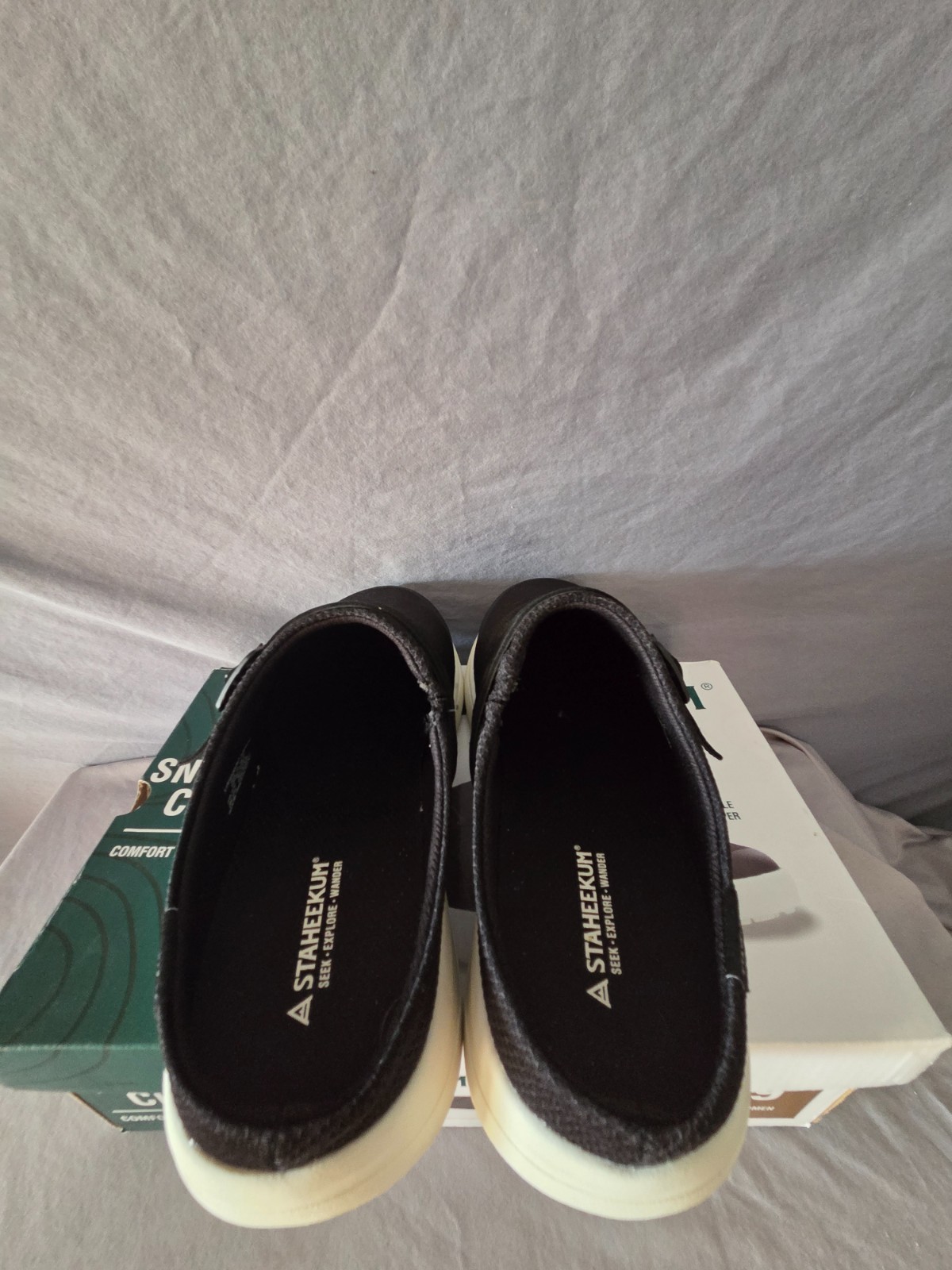 STAHEEKUM Women’s Comfort Sneaker Clog Sie 9 Black with box Slip On Cushioned