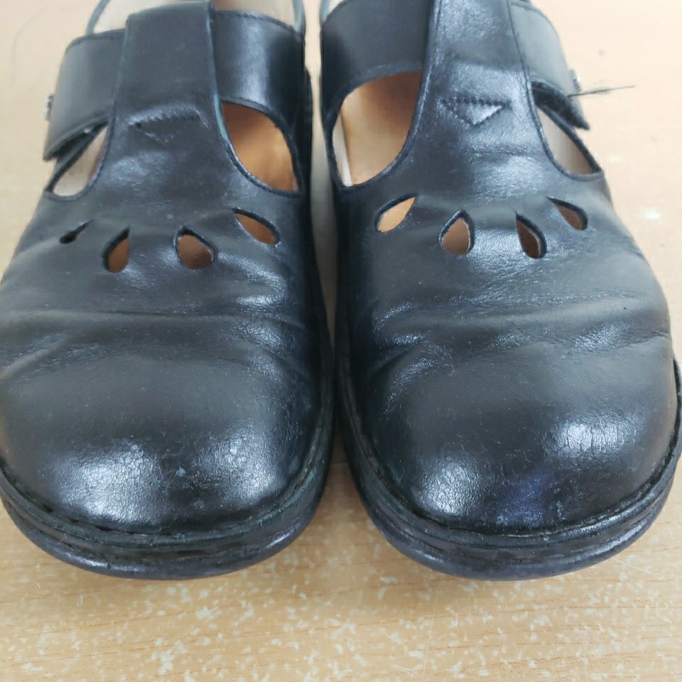 Finn Comfort Black Leather Women’s Size 7 /EU 38 Mary Jane Tofino Shoes Germany