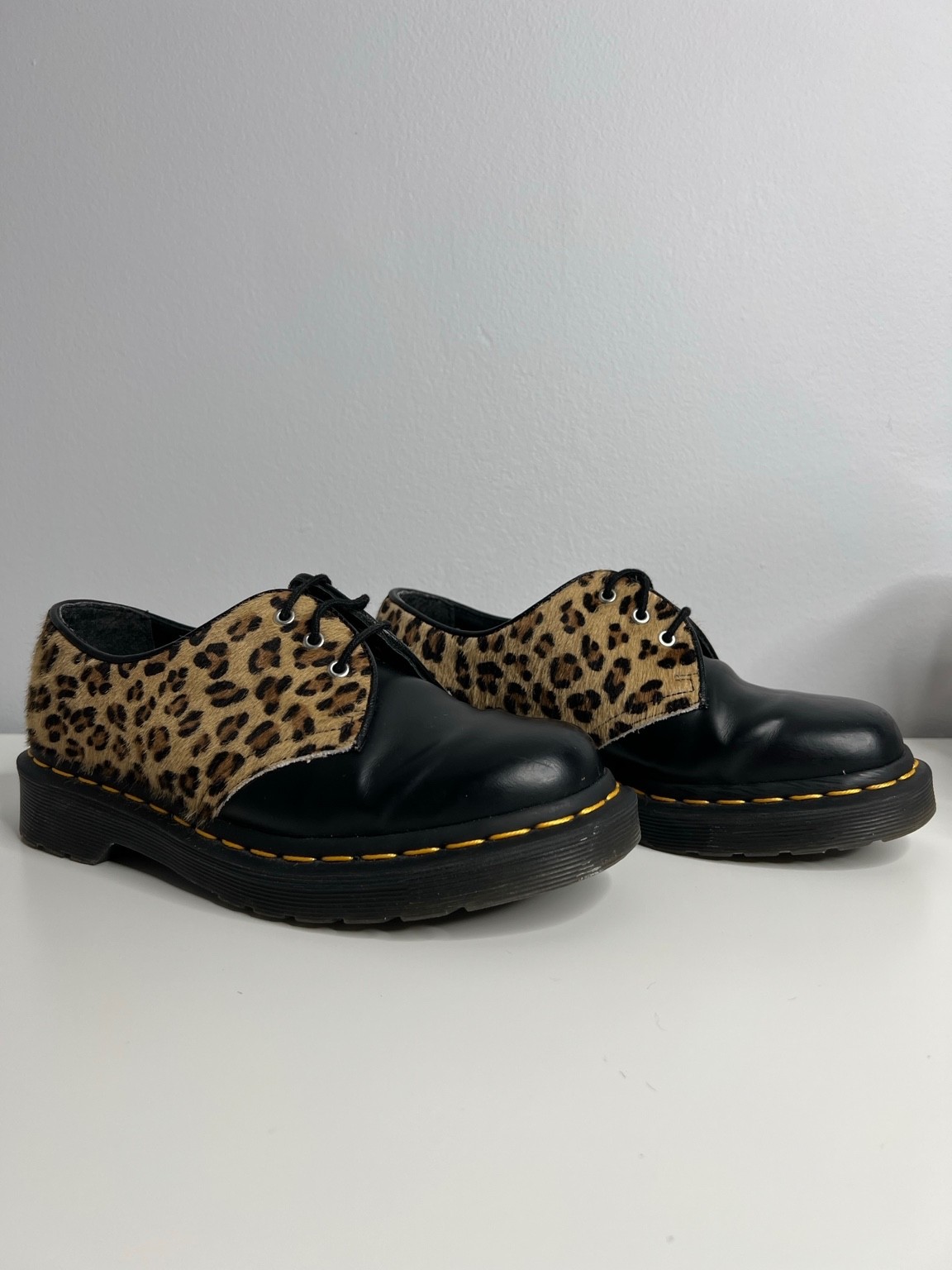 Dr. Martens 1461 AS502 Hair On Leopard 3-Eye Oxford Shoes Women’s US 6 EU 37