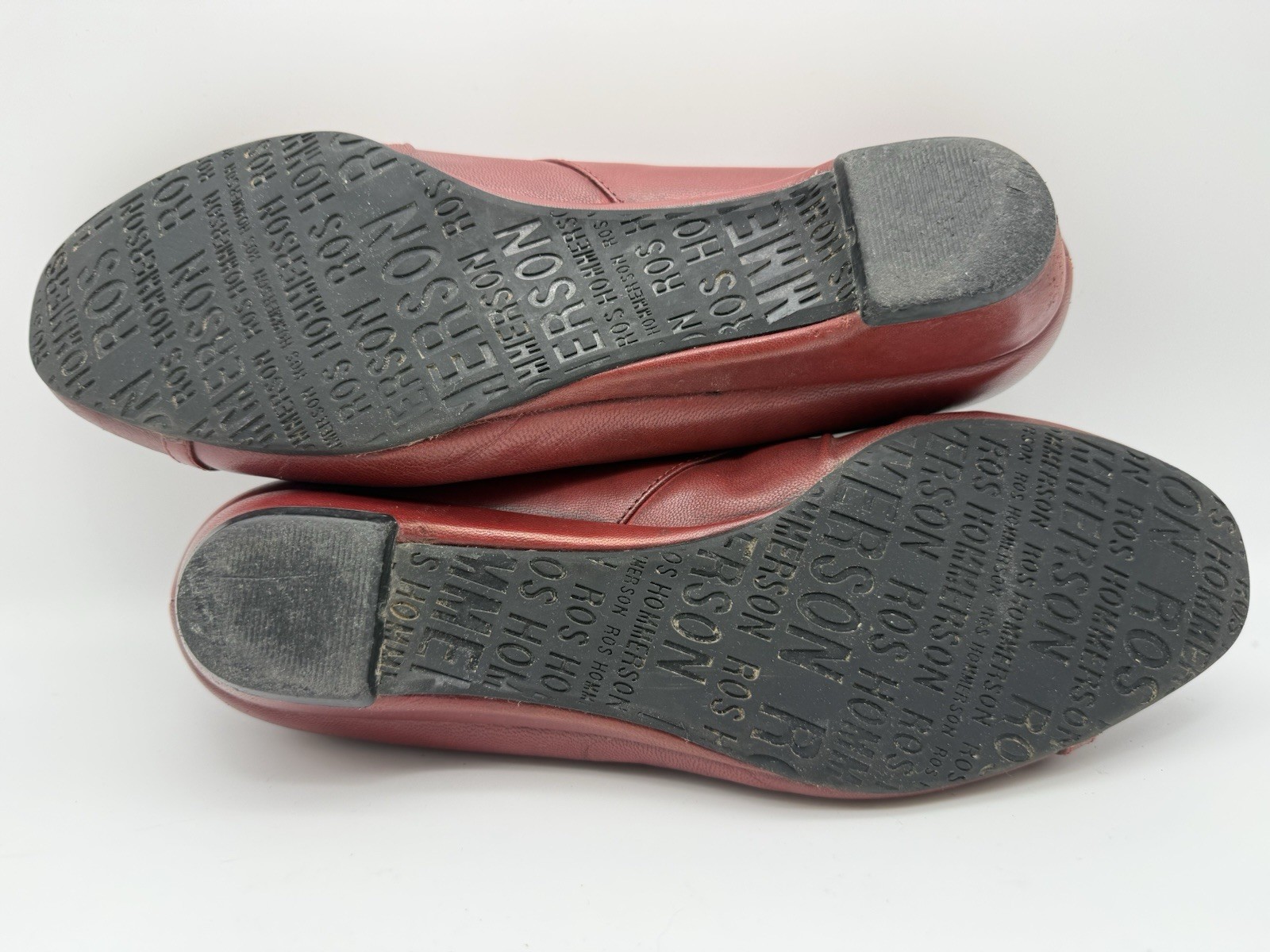 Ros Hommerson Women’s US 9 EU 39/40 Tatum Red Leather Flats Comfort Shoes