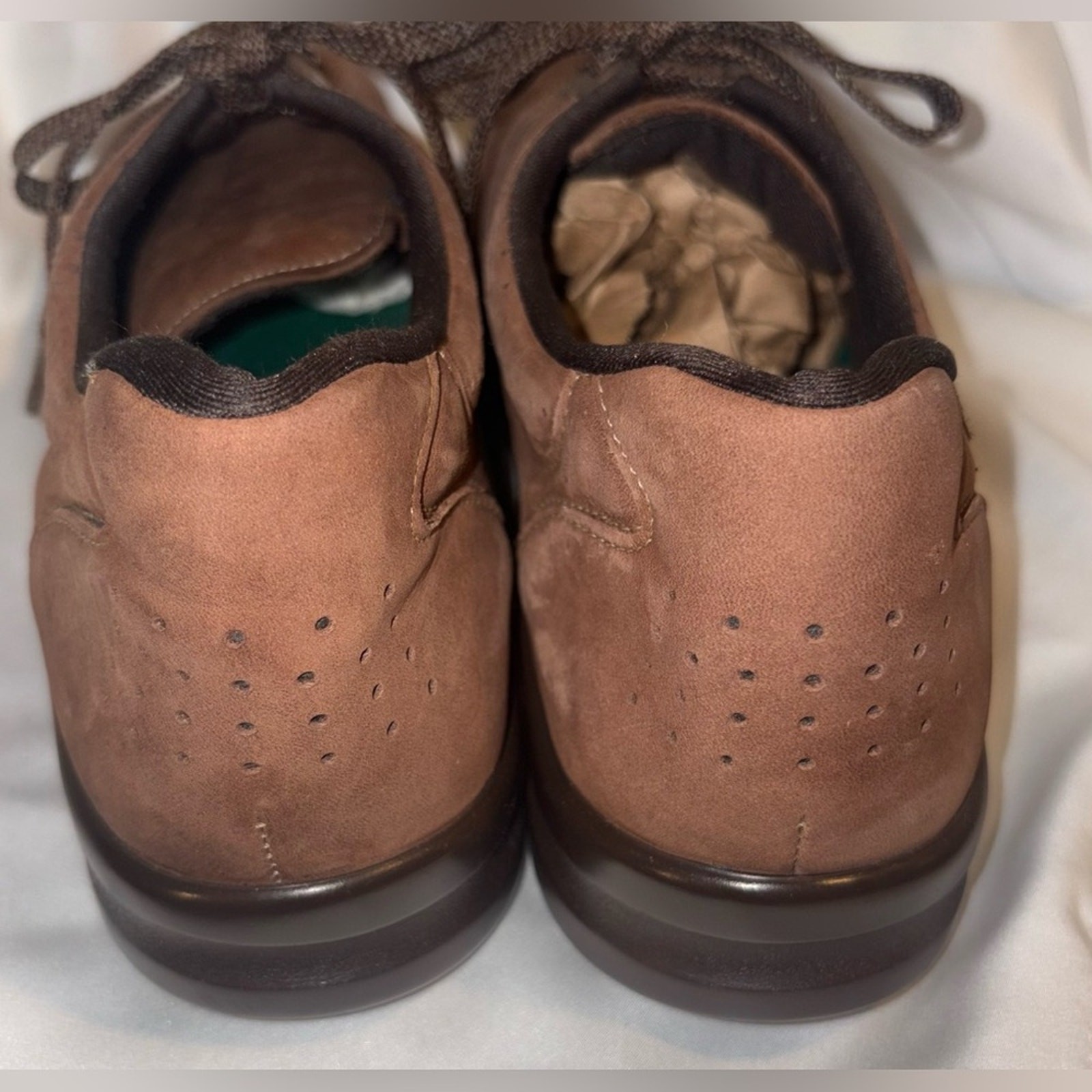 SAS Walk Easy Women’s Chocolate Nubuck/Suede Leather walking shoes 10N