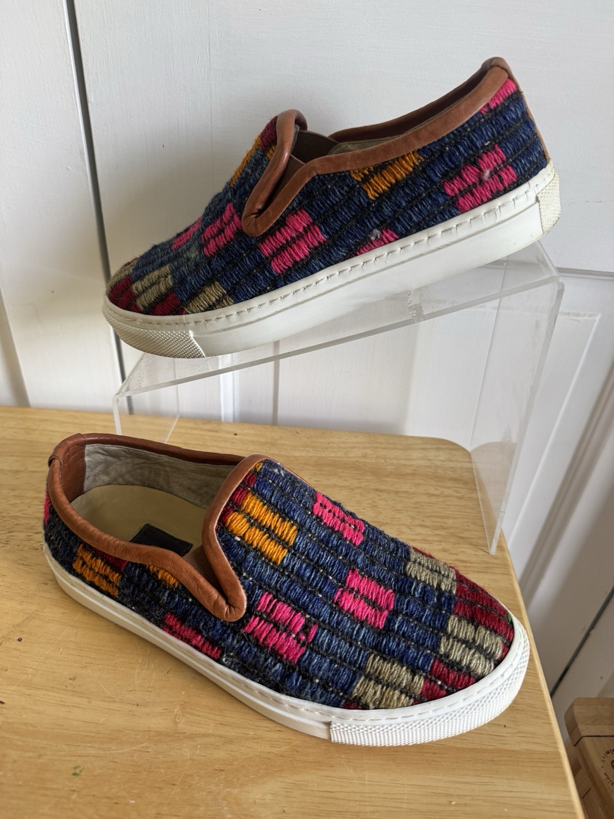 Res Ipsa 7 Kilim Sneakers Colorful Geometric Slip-On Multi Color Womens