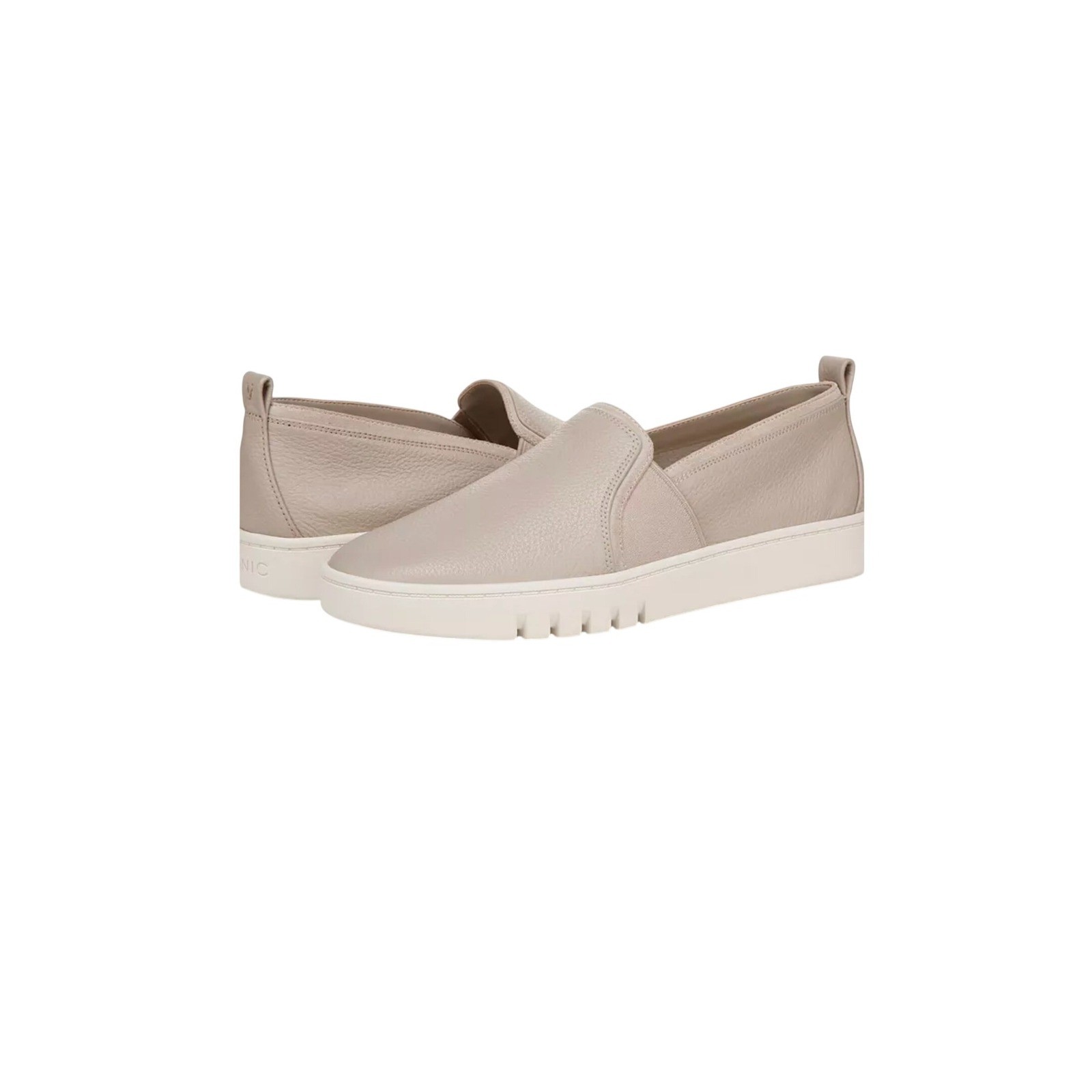 Vionic Leather Vio Motion Cambria Oatmeal Leather Slip-On Sneakers
